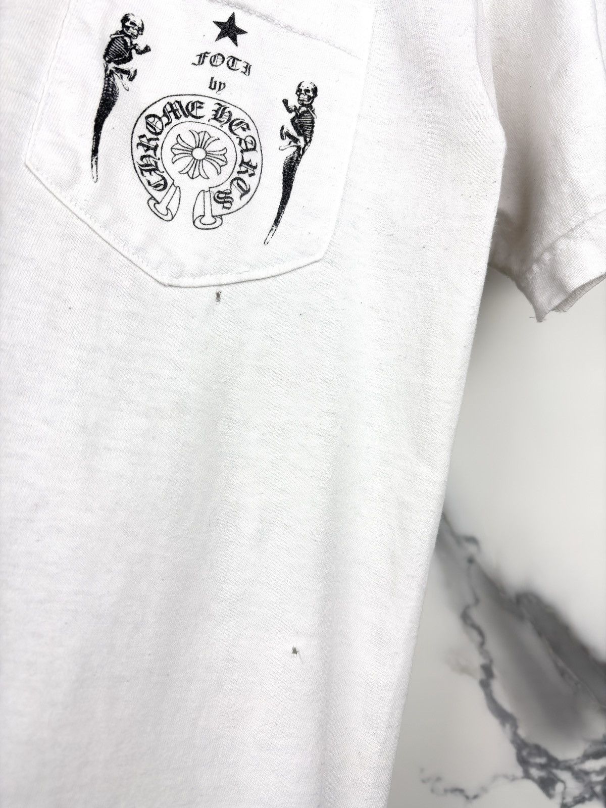 Chrome Hearts Chrome Hearts Vintage Foti Skull Logo Pocket Tshirt Size US S / EU 44-46 / 1 - 5 Thumbnail