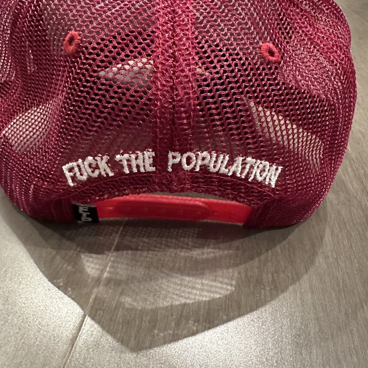 Fuck The Population FTP OG Logo Foam Trucker Hat Cardinal Size ONE SIZE - 2 Thumbnail