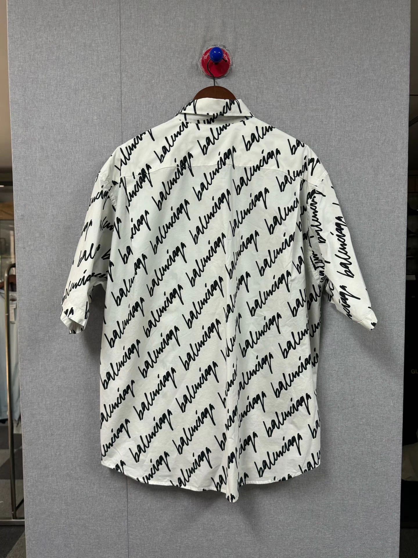 Balenciaga Balenciaga AOP Logo B&W Shirt oversize 39 like new Size US XXS / EU 40 - 2 Thumbnail