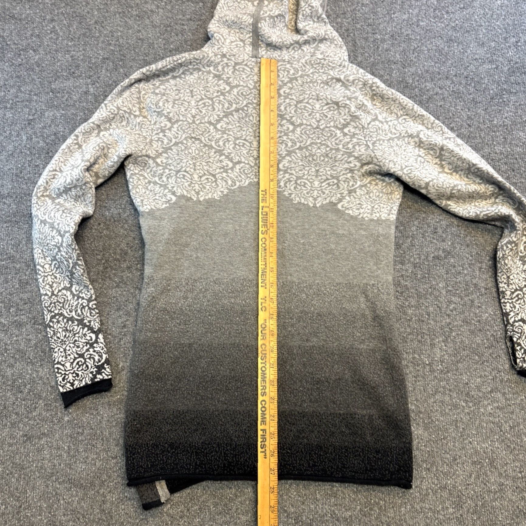 Athleta Athleta Cardigan Sweater M Gray Wool Blend Long Sleeve Zip Boho Ombre Women Size M / US 6-8 / IT 42-44 - 6 Thumbnail