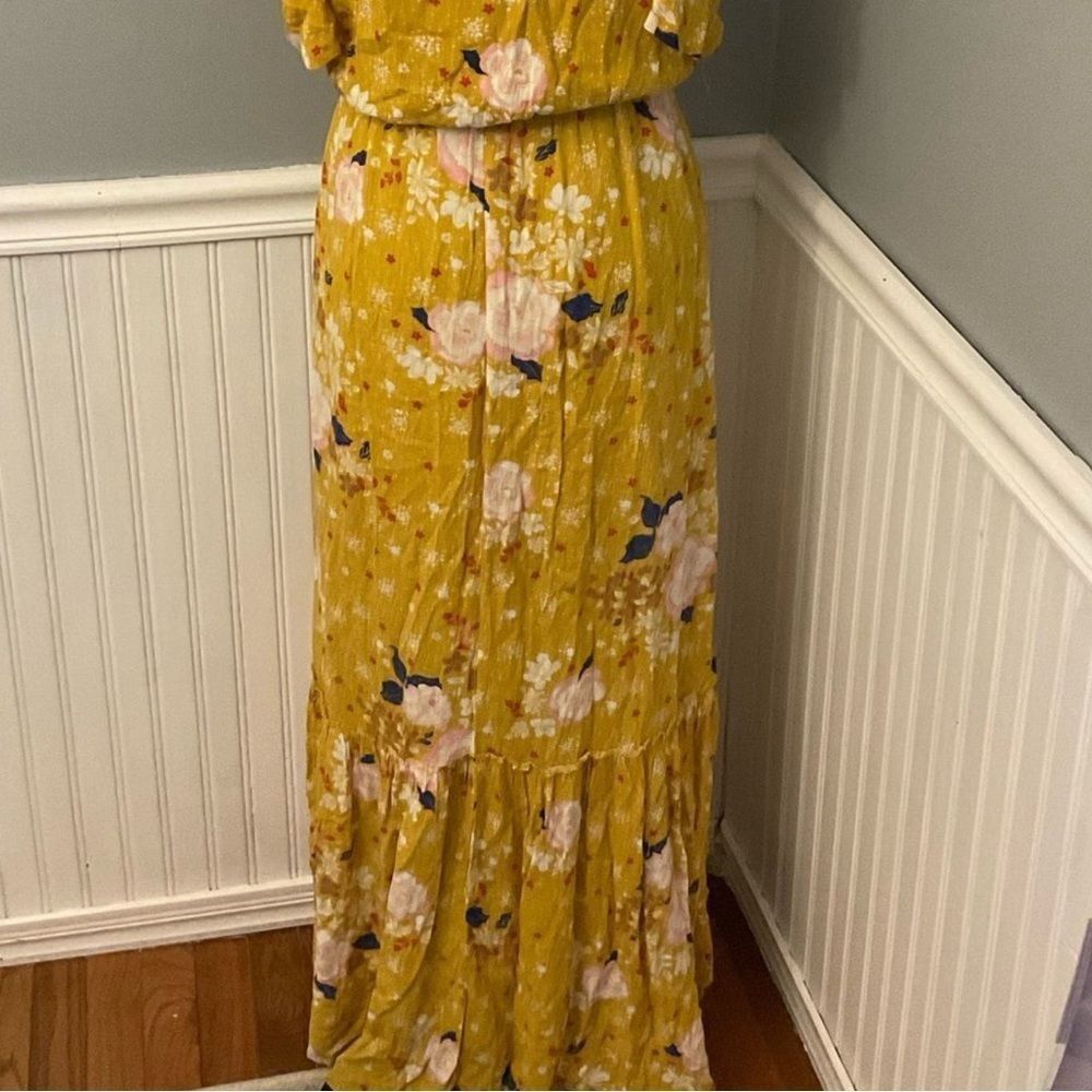 Other One Clothing Yellow Maxi Sundress with Flutter Sleeves Size S / US 4 / IT 40 - 5 Thumbnail