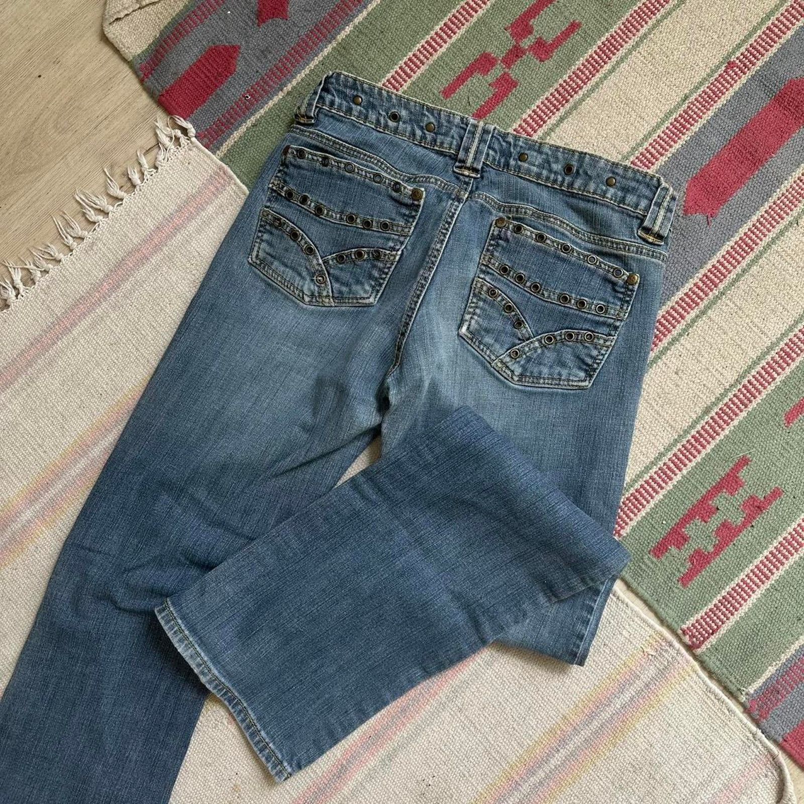 Vintage Vintage Y2K Studded Angel Low Rise Slim Denim Grunge Jean Size 29" - 8 Thumbnail