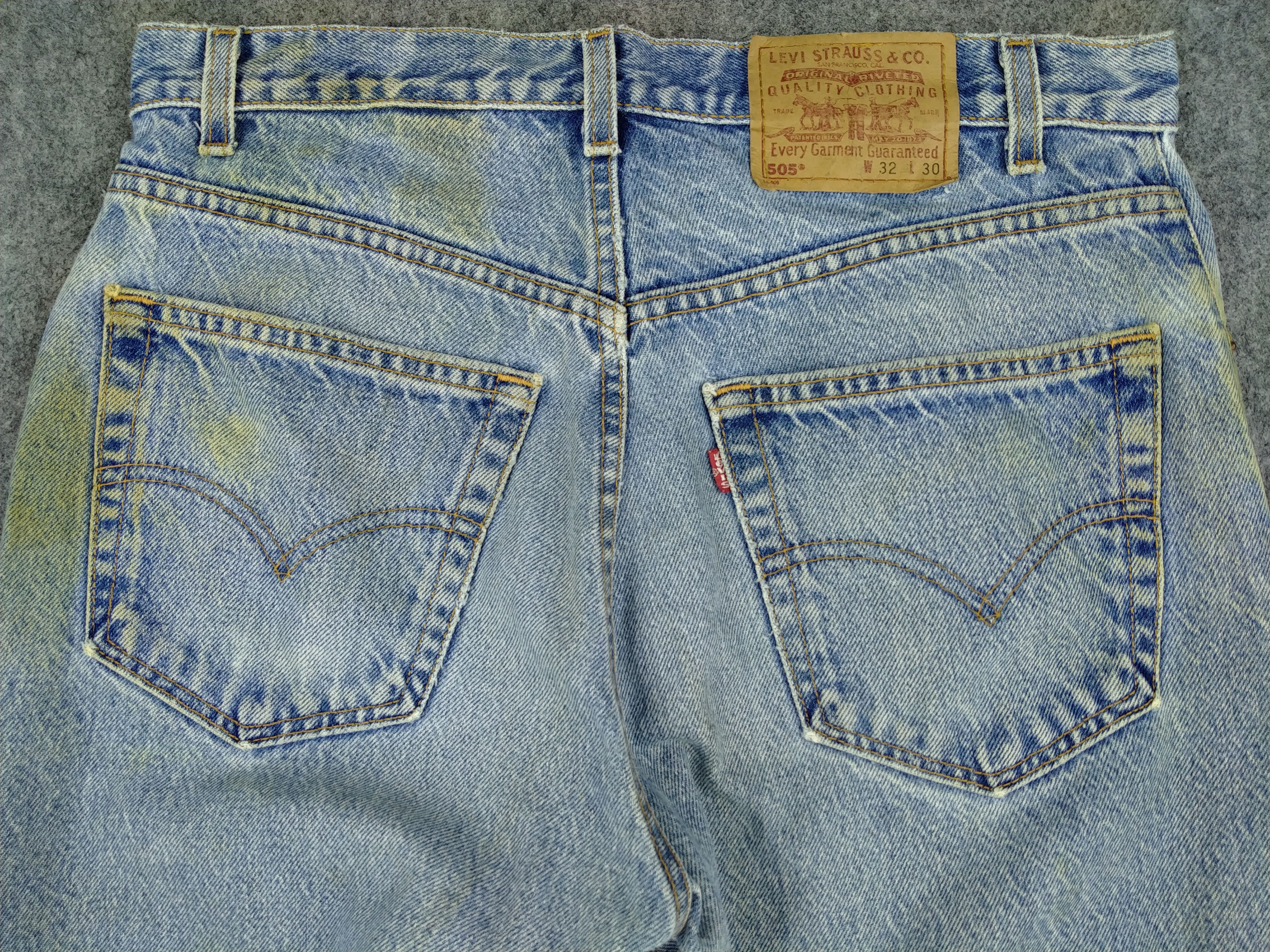 Levi's 90s Dirty Blue Vintage Levi's USA 505 32x29.5 Denim -JN874 Size US 32 / EU 48 - 4 Thumbnail