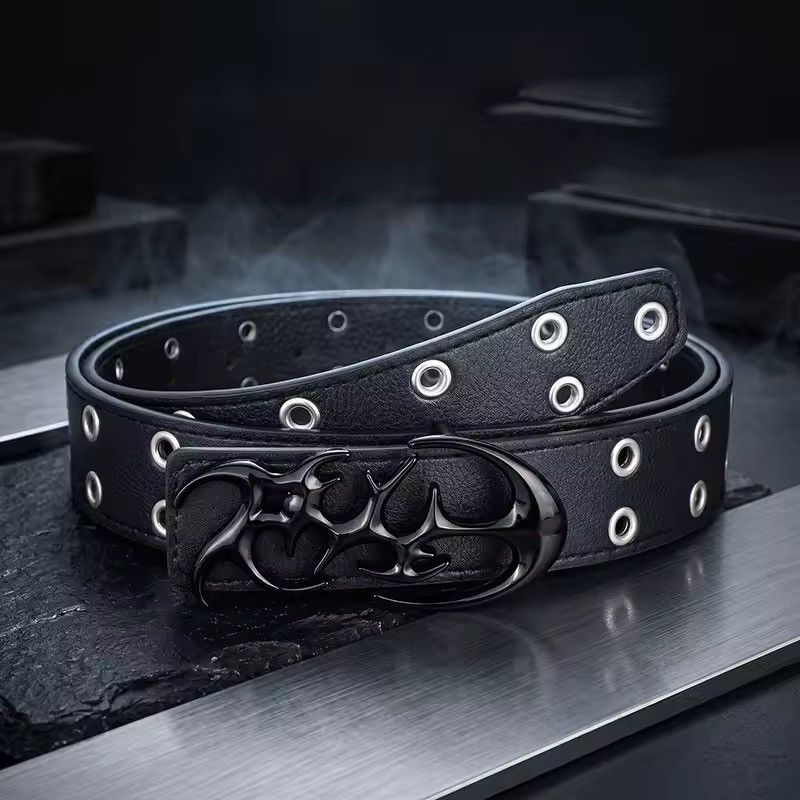 Other Classic Special Shaped Hollow Buckle PU Leather Belt Size 32 - 1 Thumbnail
