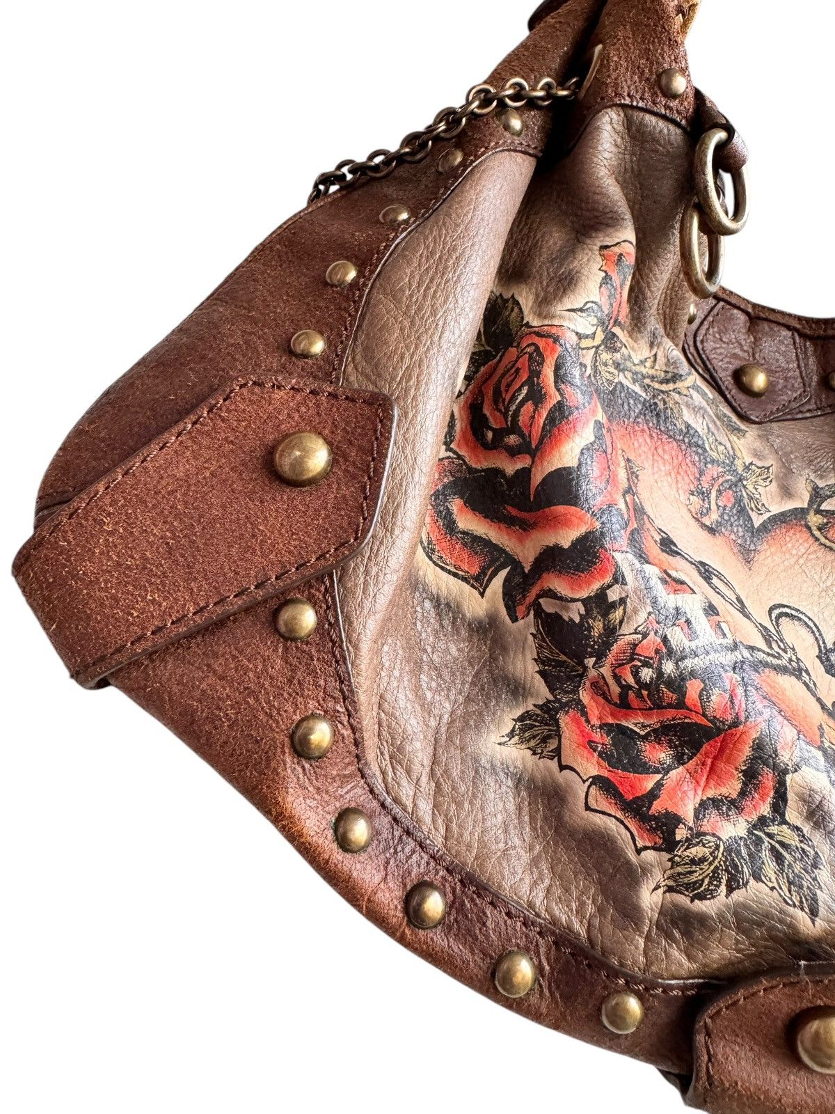 Isabel Marant Etoile Rare Issabella Fiore Hearty Studded Floral Hobo Shoulder Size ONE SIZE - 6 Thumbnail