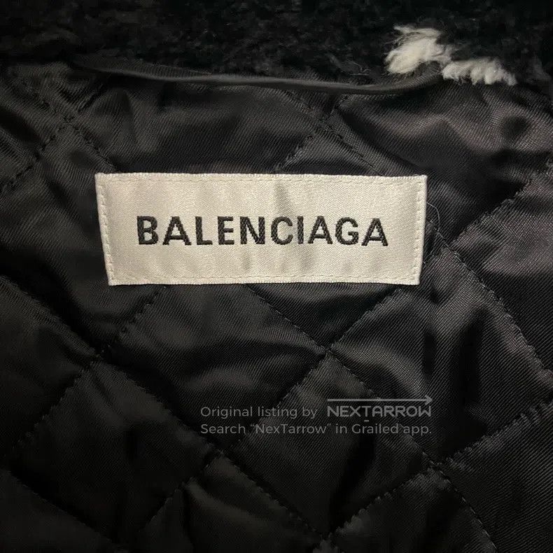 Balenciaga Balenciaga Logo Slogan Stand Collar Sherpa Jacket Size XS / US 0-2 / IT 36-38 - 3 Thumbnail