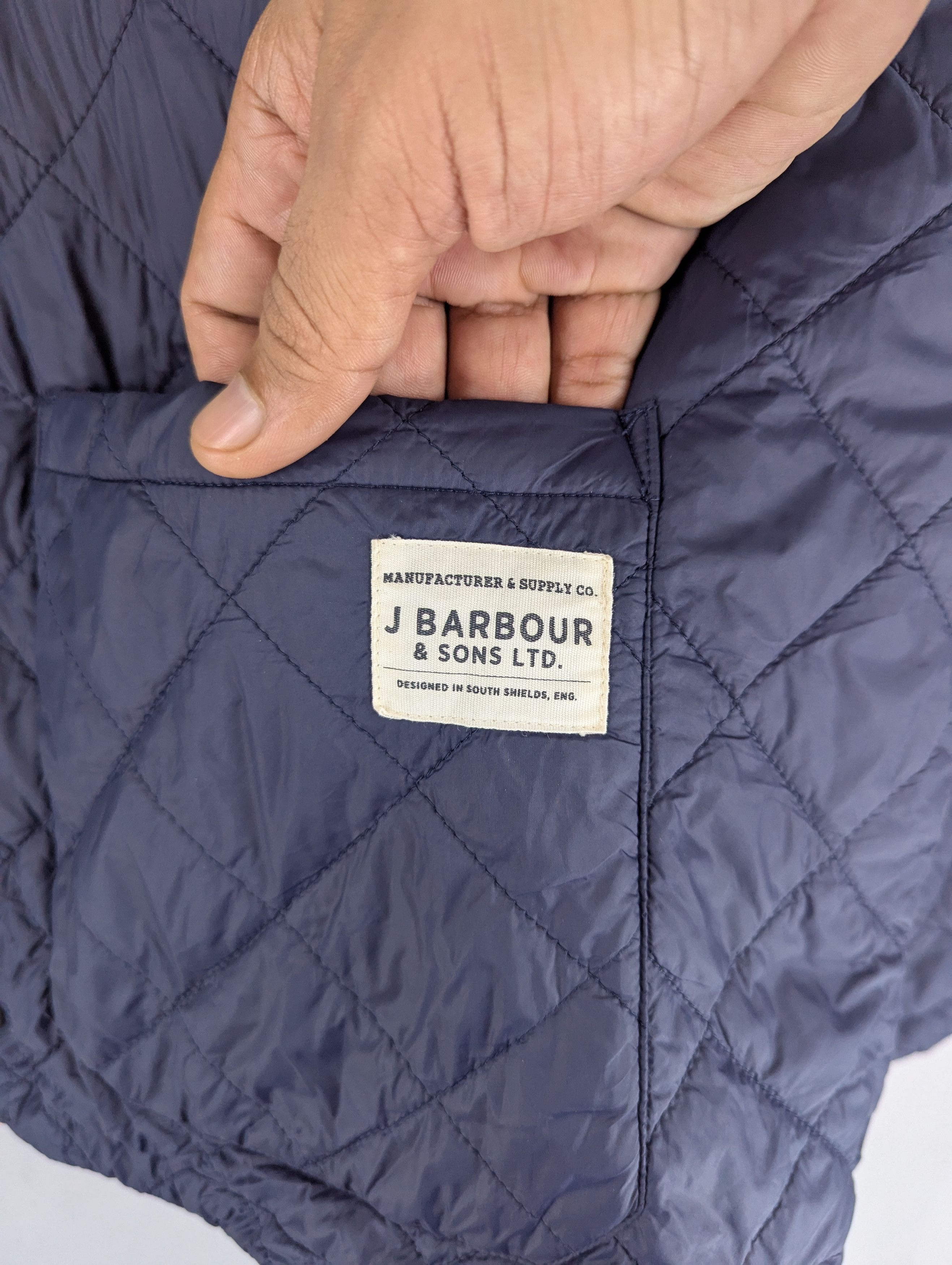Barbour Barbour Soval Quilted Navy Button Jacket Size US XXL / EU 58 / 5 - 6 Thumbnail