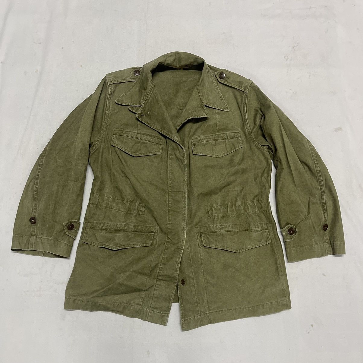 Vintage Vintage 50s French M47 Army Military Field Jacket Men's Size US S / EU 44-46 / 1 - 1 Thumbnail