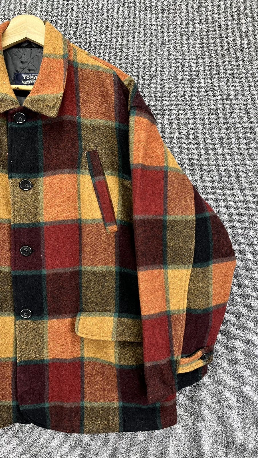 Japanese Brand Vintage Toma Shadow Plaid Button Up Jacket Size US M / EU 48-50 / 2 - 4 Thumbnail