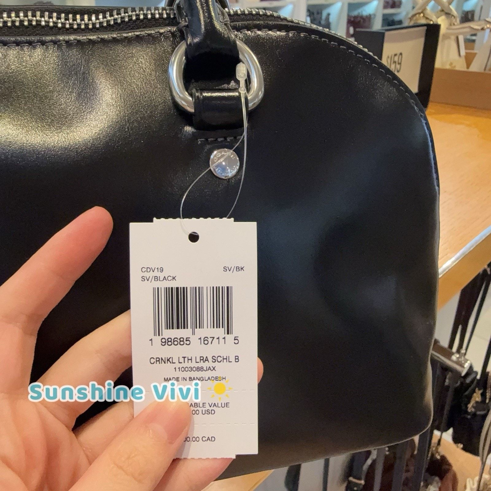 Coach NWT Coach Lara Bag Satchel Leather Handbag CDV19 Black Size ONE SIZE - 5 Thumbnail