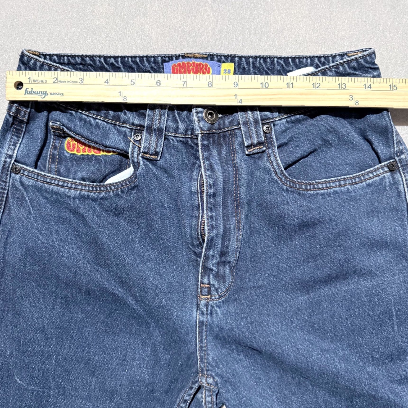 Empyre Empyre Jeans Men Blue Medium Wash Denim Relaxed Baggy 28 Zip Fly 5-Pocket Design Straight Shirt? Size US 28 / EU 44 - 7 Thumbnail