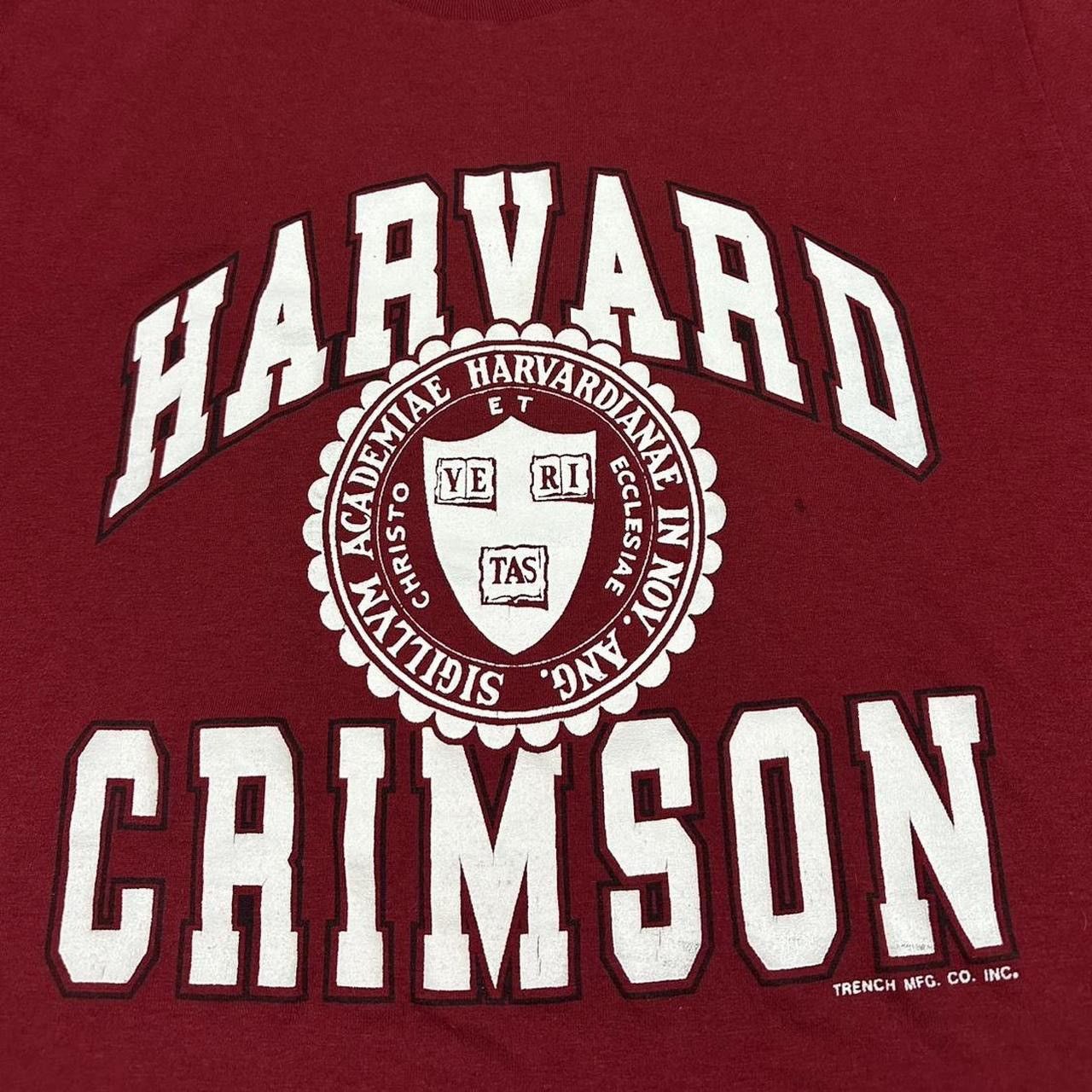 Trench USA Vintage Harvard University Crimson T Shirt Single Stitch USA Size US L / EU 52-54 / 3 - 5 Thumbnail
