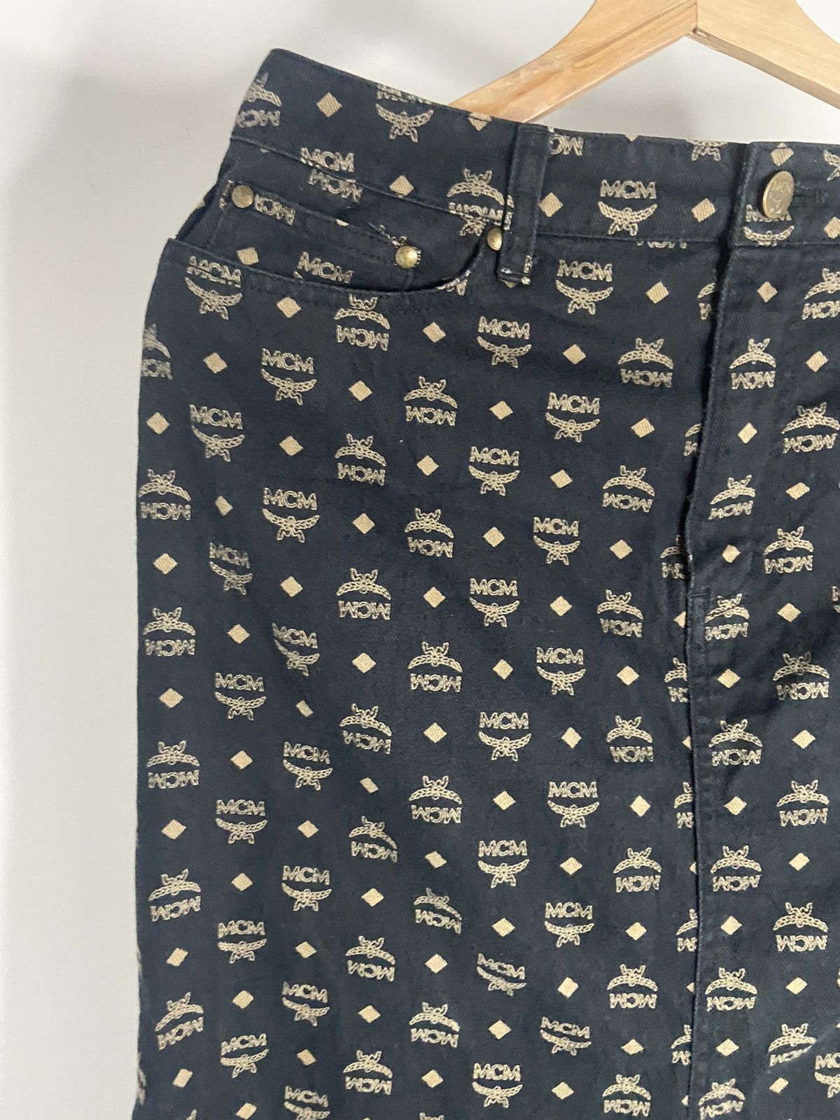 MCM × Vintage MCM MIDI SKIRT FULL LOGO MCM😊❤️ Size 31" - 3 Thumbnail