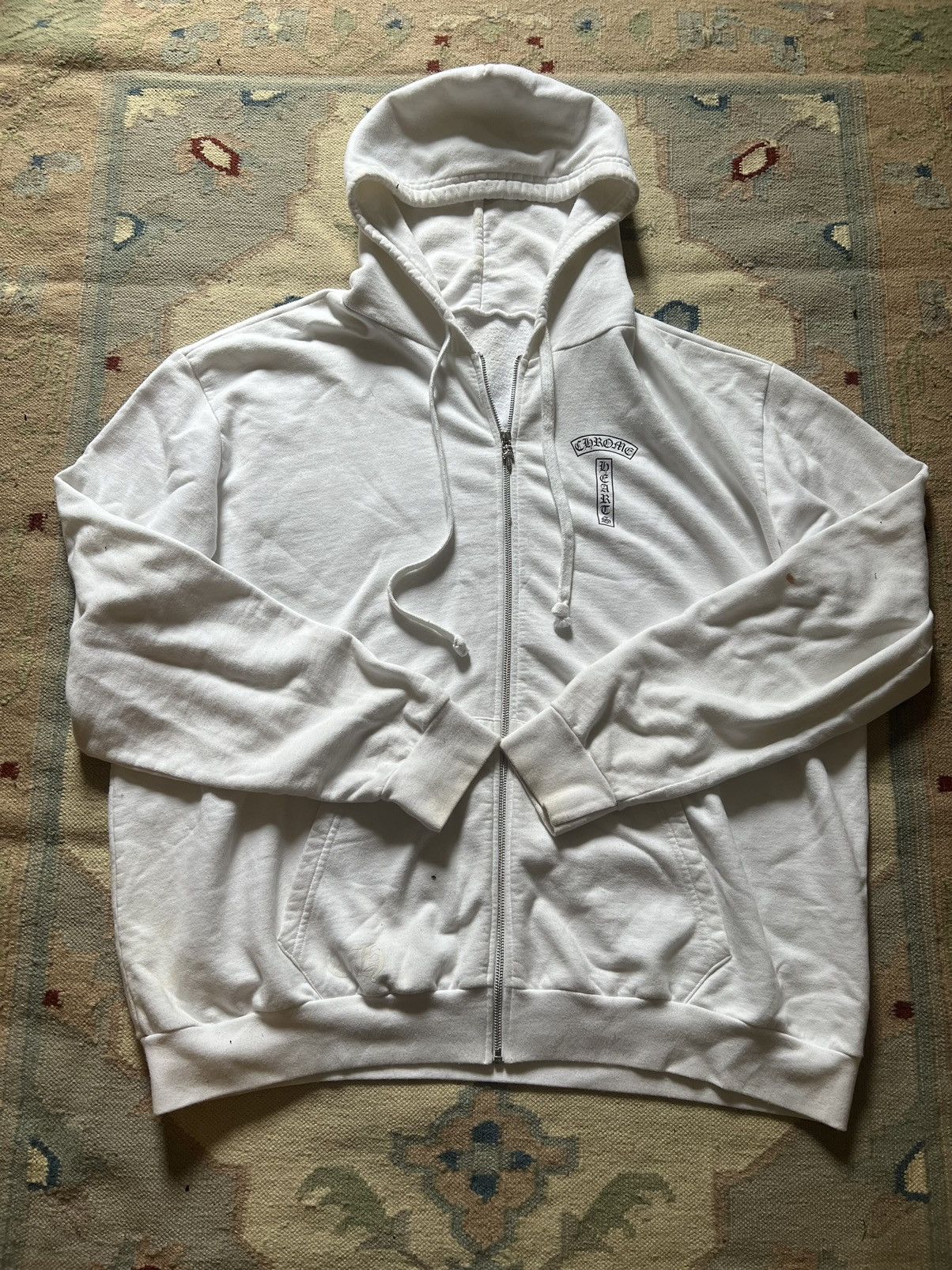 image of Chrome Hearts Zip Up in White, Men's (Size 2XL)