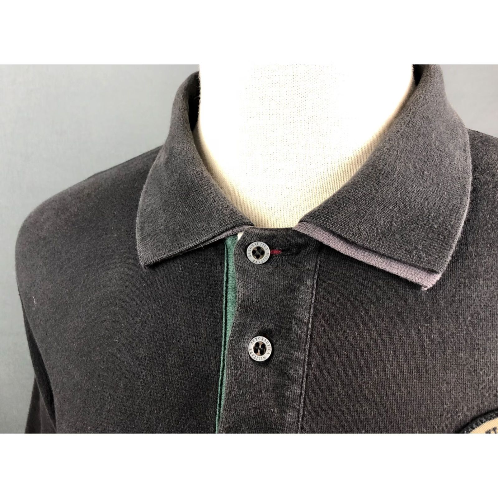 Aeronautica Militare Aeronautica Militare Polo Men XL Black Cotton Embroidered Logo Polo Shirt Size US XL / EU 56 / 4 - 7 Thumbnail
