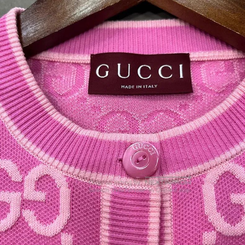 Gucci Gucci Pink full-print knitted cardigan coat Size S / US 4 / IT 40 - 4 Thumbnail