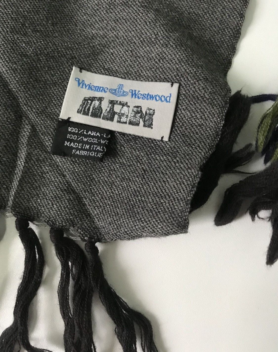 Vivienne Westwood TAX FREE 🇺🇸 Vintage viviene westwood man logo scarf Size ONE SIZE - 8 Thumbnail