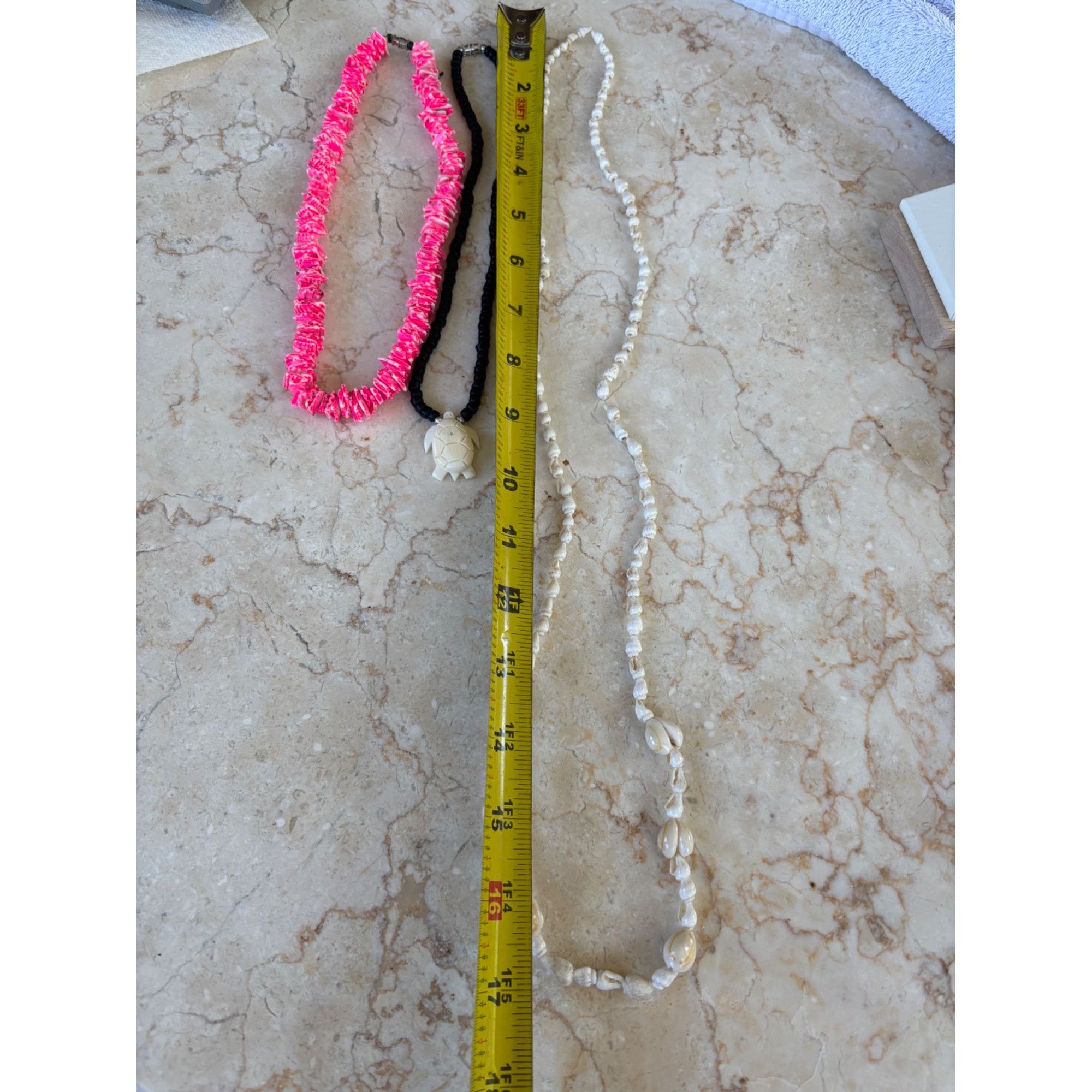 Other Black Beaded Necklace With White Turtle Pendant Pink Shell N Size ONE SIZE - 8 Thumbnail