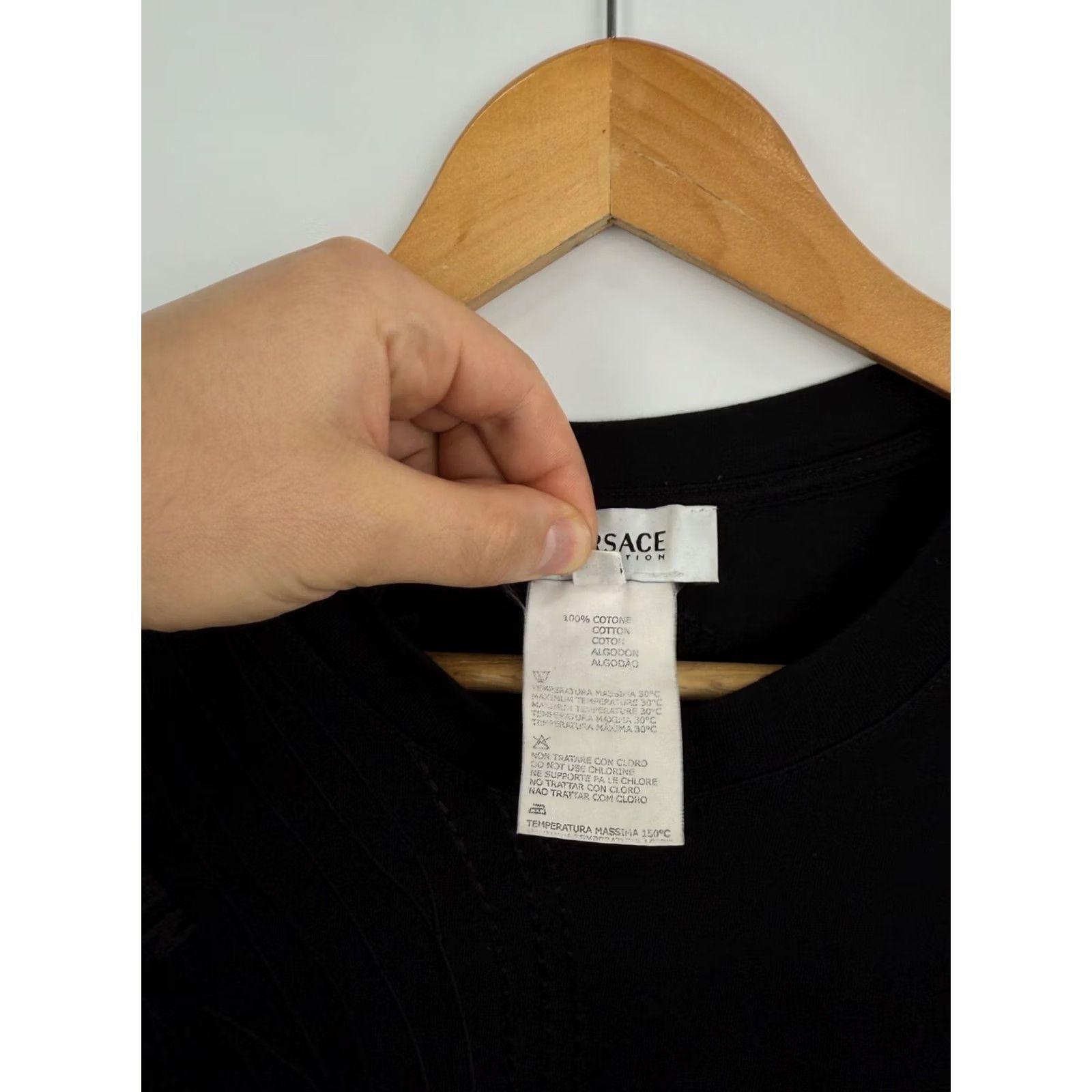 Versace VINTAGE Versace T-Shirt 90s Collection XL Black Mens Short Sleeve Y2K Rare Size XL Size US XL / EU 56 / 4 - 6 Thumbnail