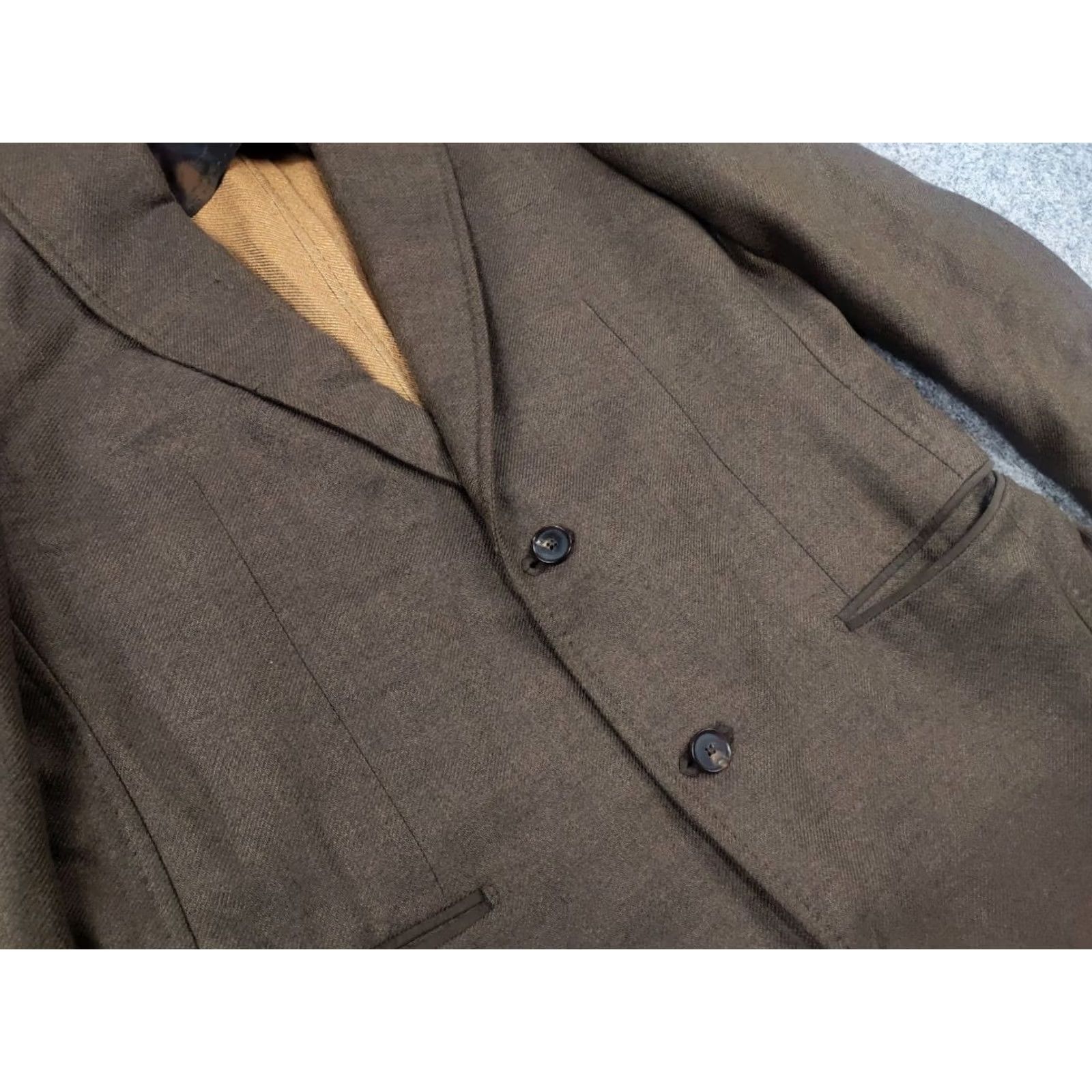 Pal Zileri Pal Zileri Blazer Shirt Jacket Brown Cashmere Silk 2 Button Notch Lapel Single-Breasted Vintage No 3-Button Sleeve 58 cm L Regular Italy 2 Piece Size 42R - 7 Thumbnail