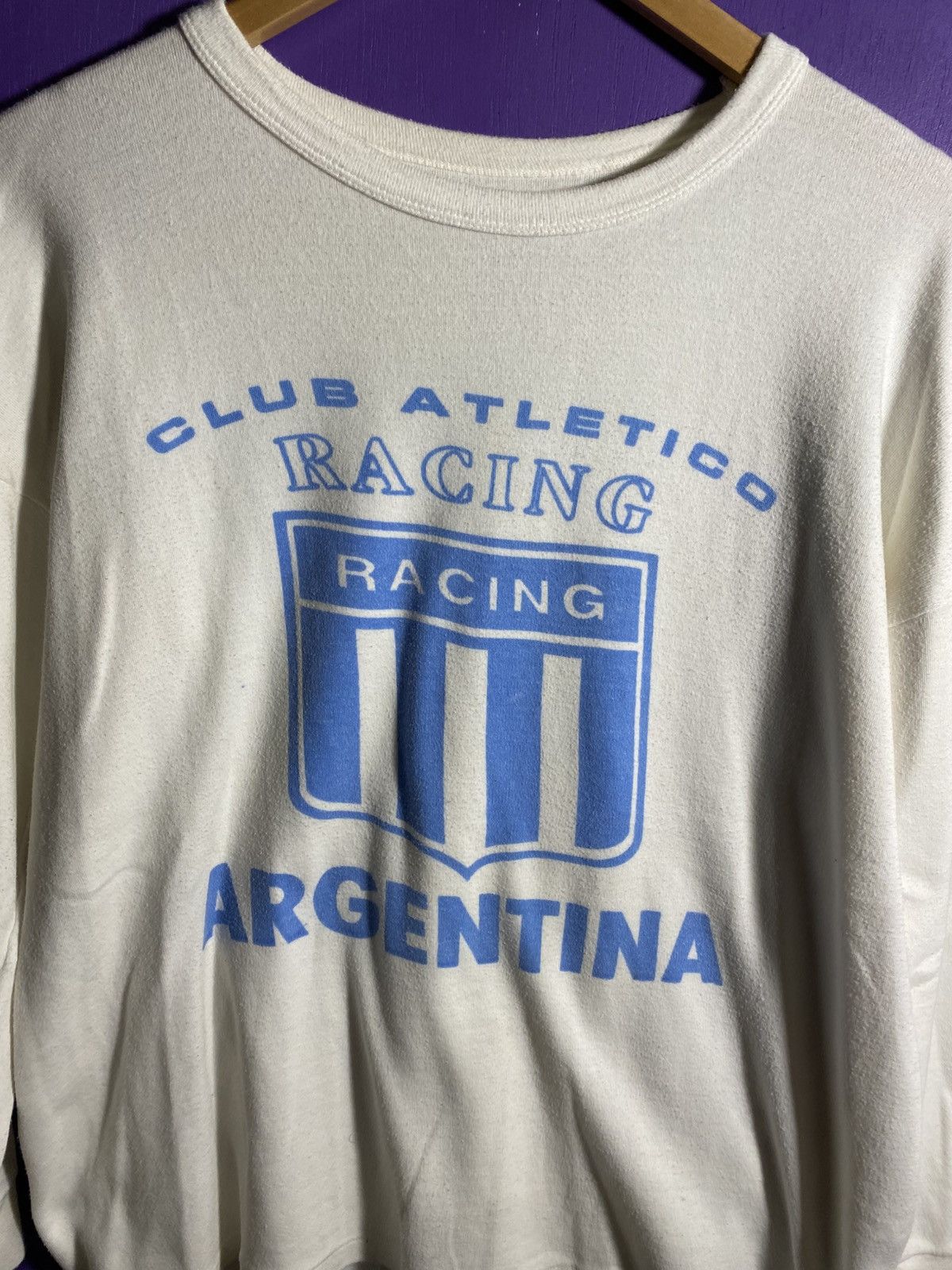Other Vintage 70s Argentina racing club atletico long-sleeve Size US L / EU 52-54 / 3 - 3 Thumbnail