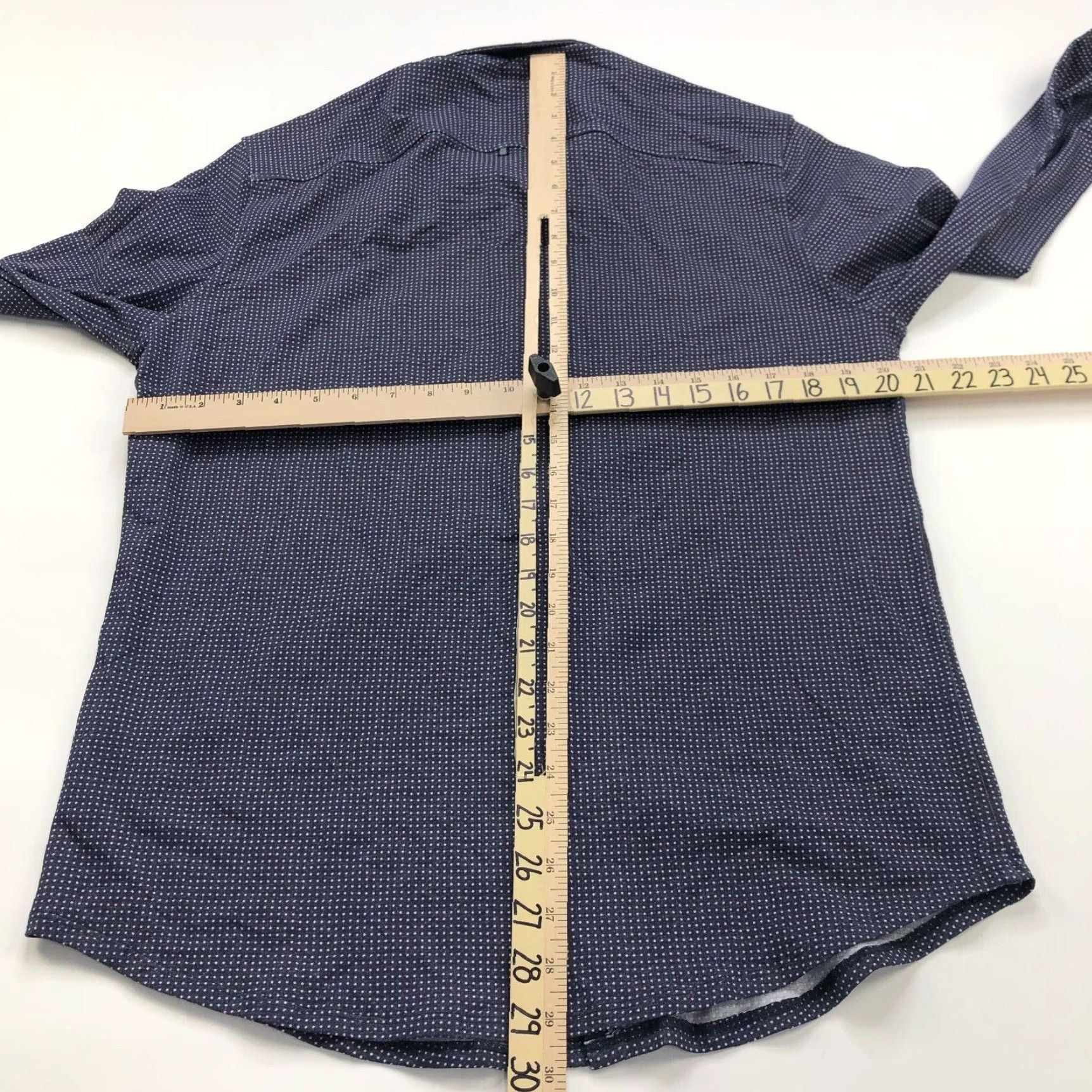 Vintage Stone Rose Shirt Men M Medium Navy Polka Dot Long Sleeve Button-Up Casual Collared Size US M / EU 48-50 / 2 - 6 Thumbnail