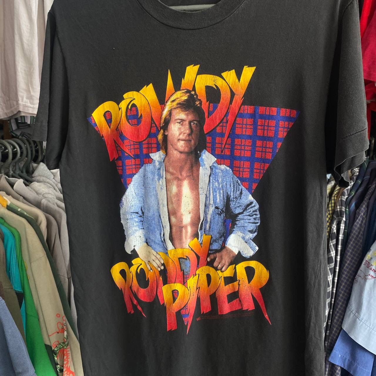 Vintage × WWE Vintage WWE Wrestling Rowdy Roddy Piper 1991 movie tee Size US S / EU 44-46 / 1 - 2 Thumbnail
