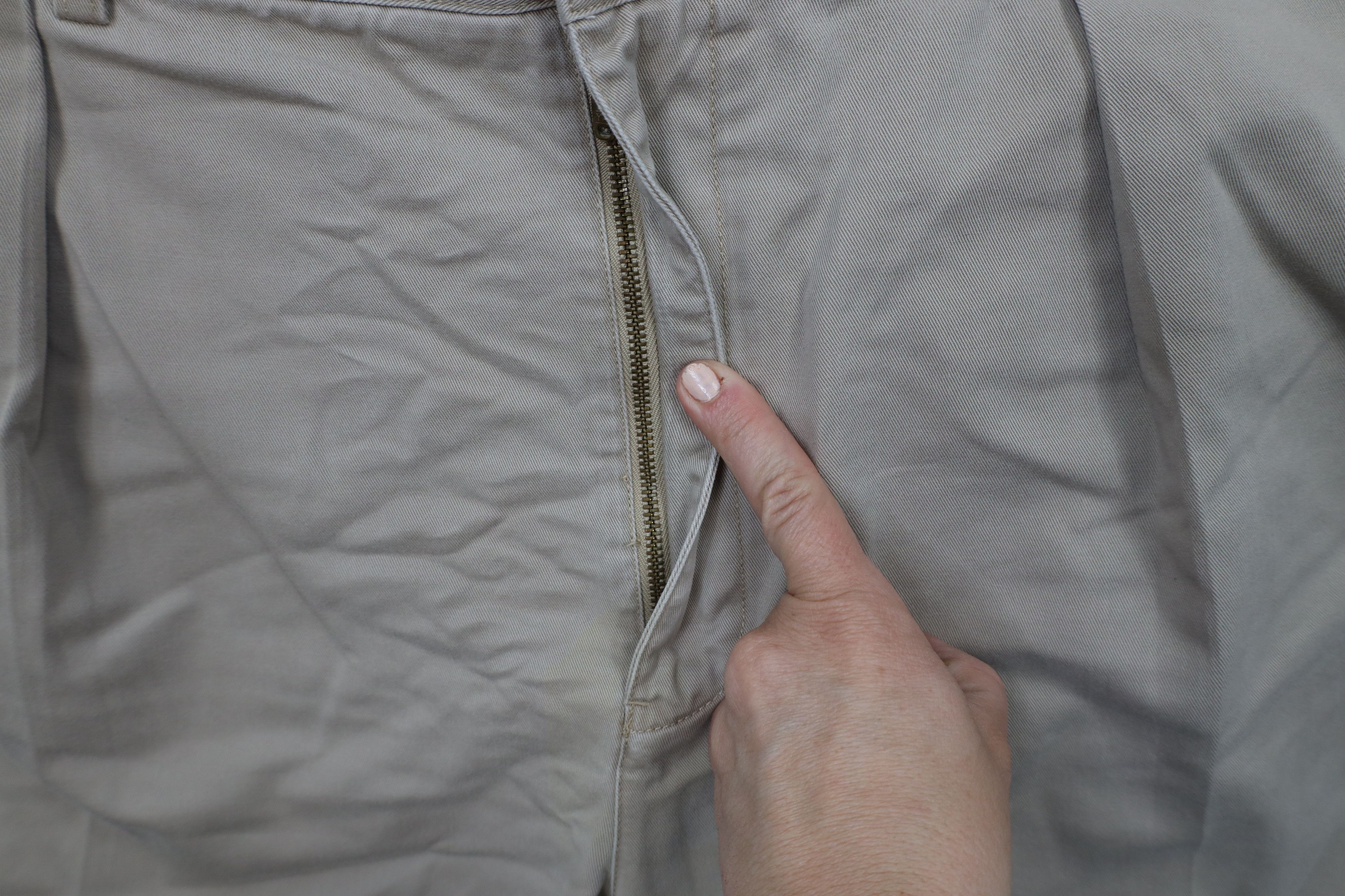 Ralph Lauren × Vintage Vintage 90s Ralph Lauren Knee Cotton Chino Shorts Beige Size US 42 / EU 58 - 5 Thumbnail
