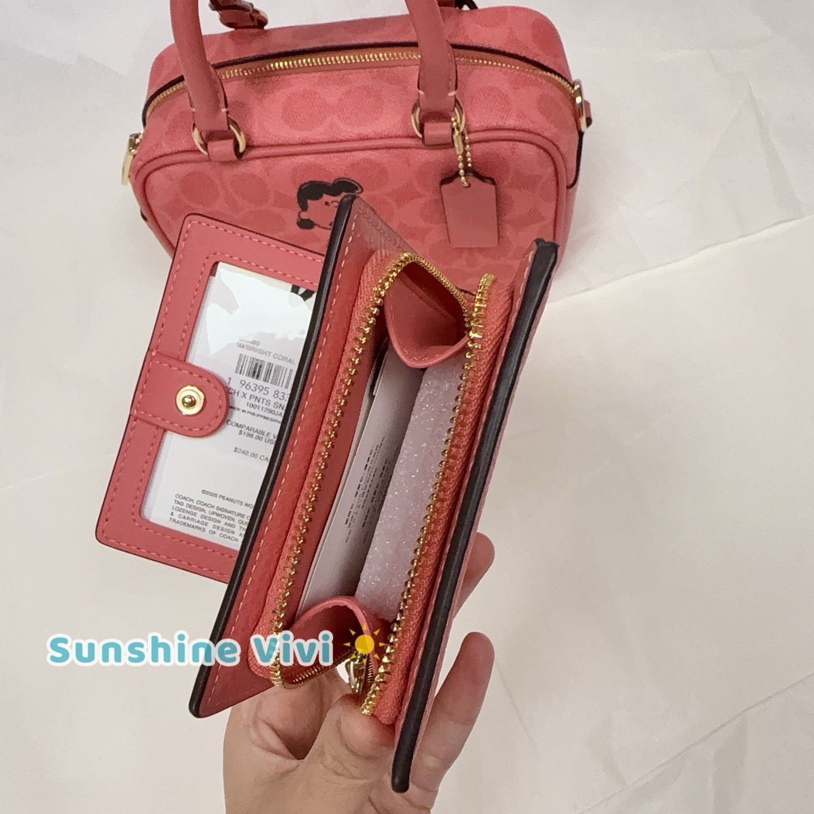 Coach NWT Bundle Coach X Peanuts Satchel CBJ62 & CBN89 Snap Wallet Size ONE SIZE - 4 Thumbnail