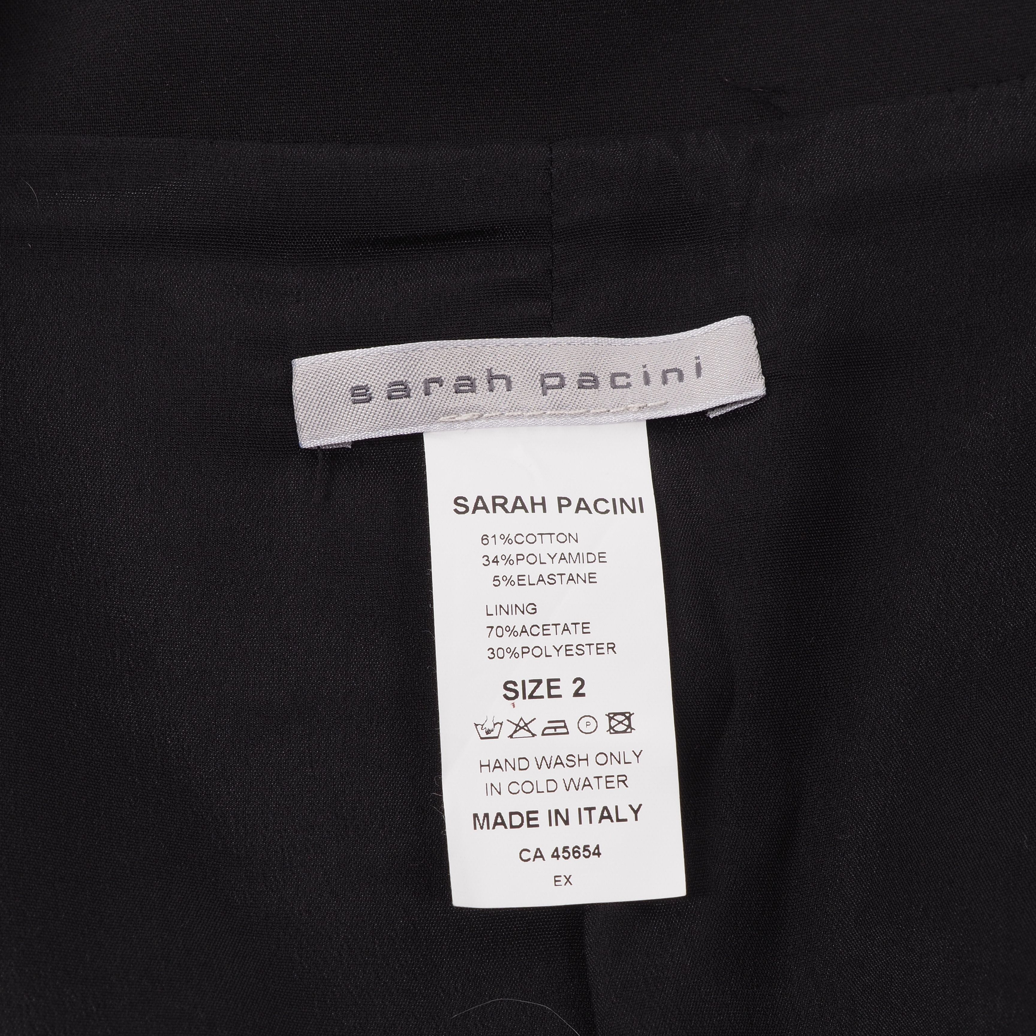 Sarah Pacini Sarah Pacini Avantgarde Black Jacket Size M / US 6-8 / IT 42-44 - 6 Thumbnail