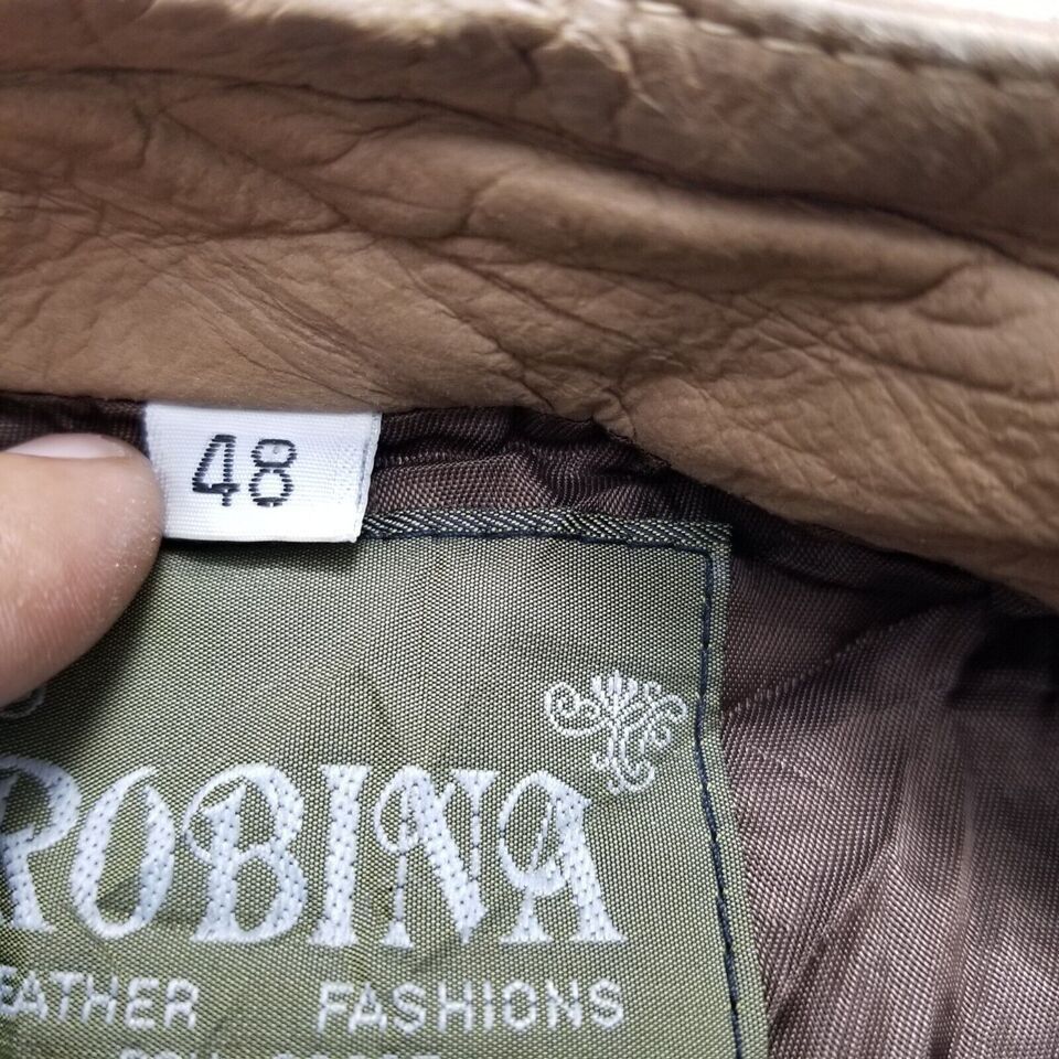 Other Robina Leather Jacket Mens 48 Lamb Suede Full Zip Pockets Size US XL / EU 56 / 4 - 4 Thumbnail