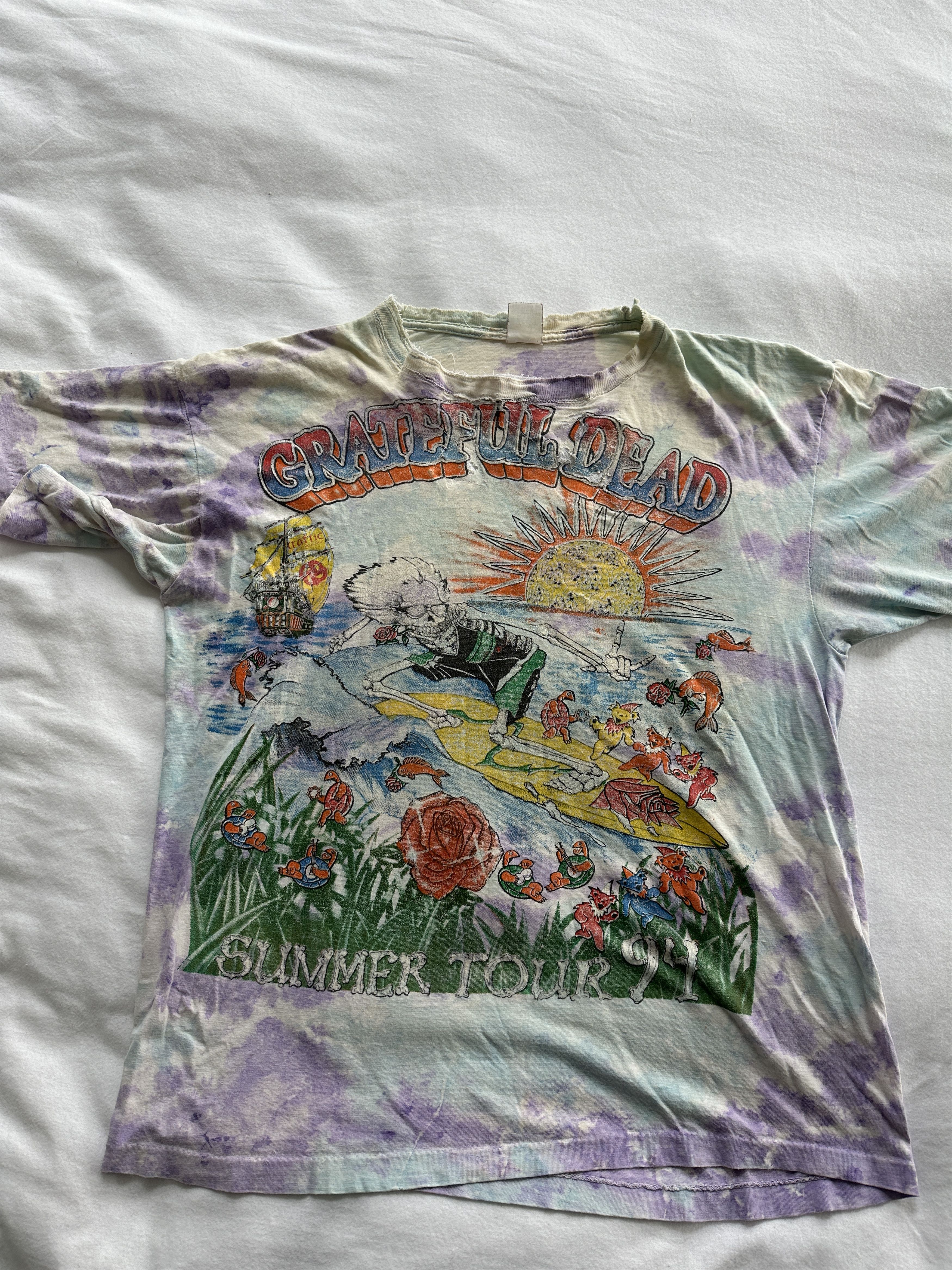 image of Grateful Dead Vintage Dead Head Summer 1994 Tour Shirt!! in Tie Dye, Men's (Size Large)