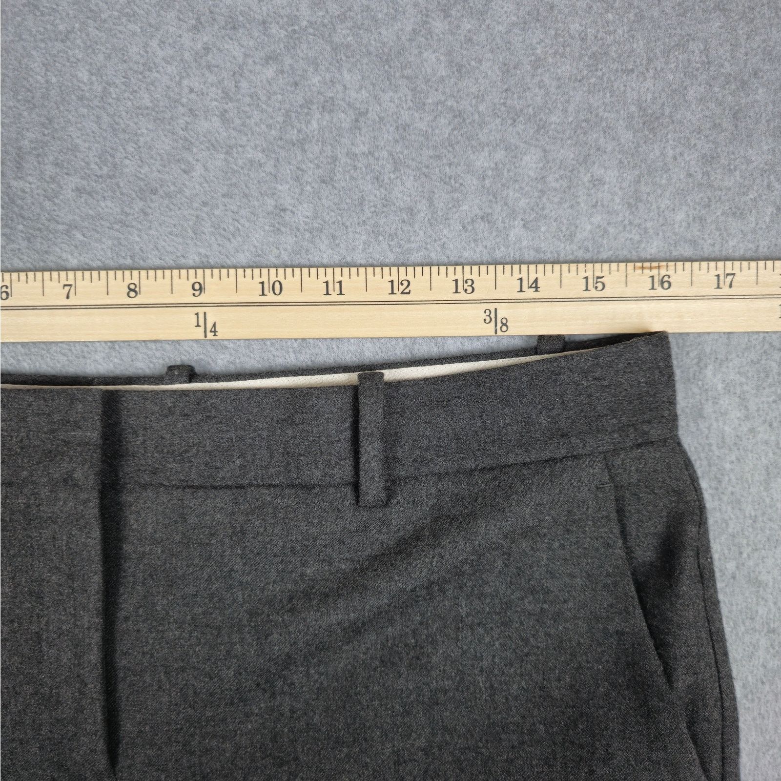 Theory Theory Womens 6 Gray Flat Front Dress Pants 96% Virgin Wool Size 28" / US 6 / IT 42 - 11 Thumbnail