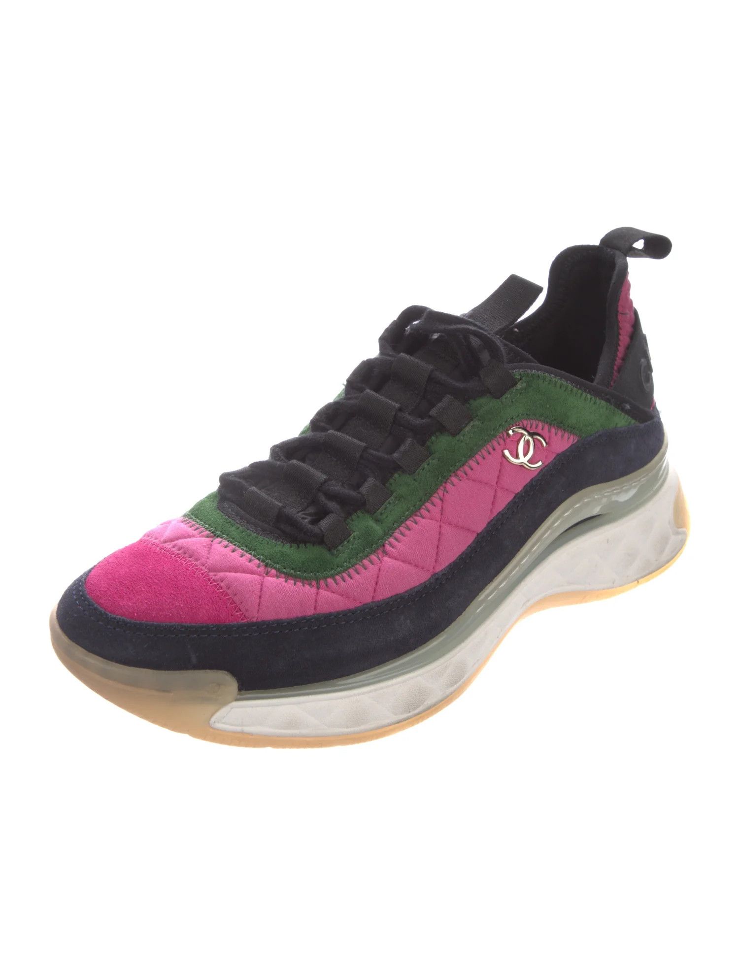 Chanel o1h1sh10925 Interlocking CC Logo Chunky Sneakers Multicolor Size US 10 / EU 43 - 2 Thumbnail