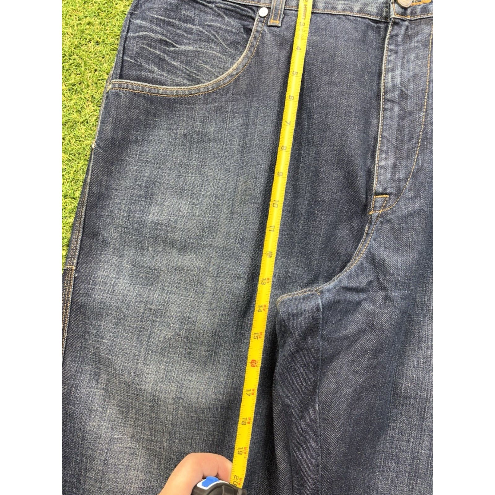 Nike VINTAGE Nike Jeans 38 Blue Denim Straight Mens Baggy 90s BRS Jordan Nike Blue Ribbon Sports Jeans Mens 38 Baggy Denim 90s Y2K Size US 38 / EU 54 - 4 Thumbnail
