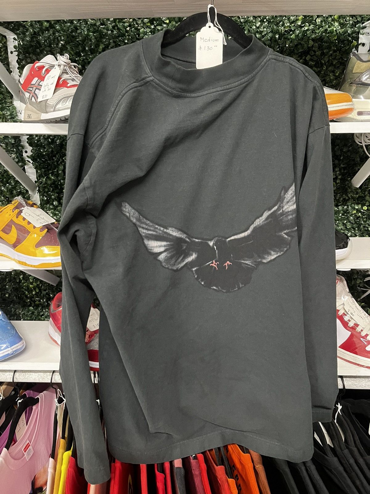 image of Balenciaga Engineered Yeezy Gap Dove Long Sleeve Black, Men's (Size Medium)