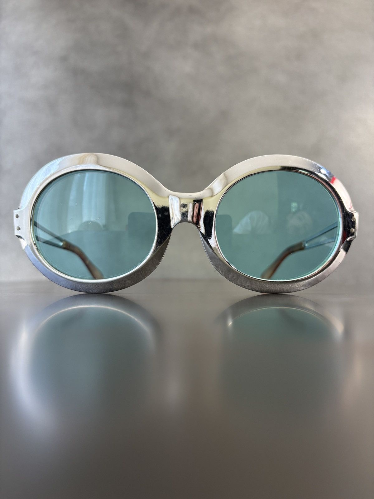 Vintage True Vintage Sunglasses Space Age Chrome Metal Oversized 60s Size ONE SIZE - 9 Thumbnail