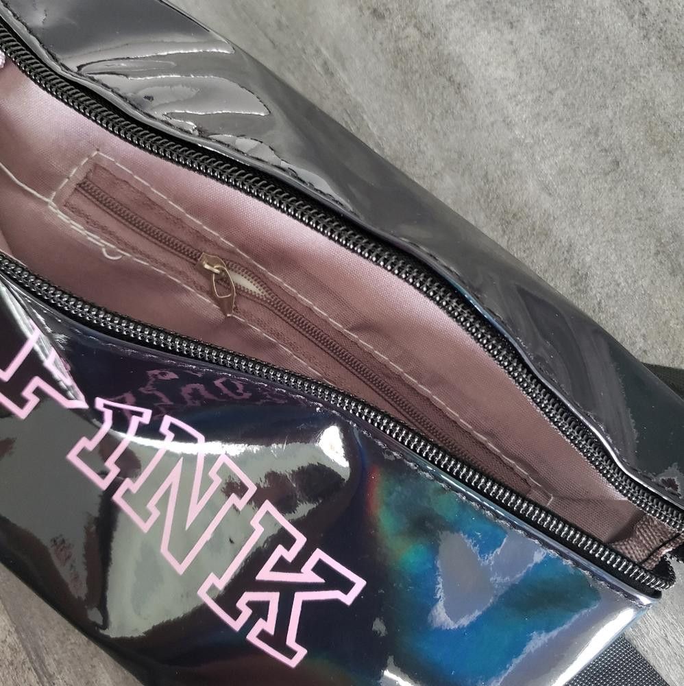 Designer Black Pink Victoria Secret Belt Bag Size ONE SIZE - 3 Thumbnail