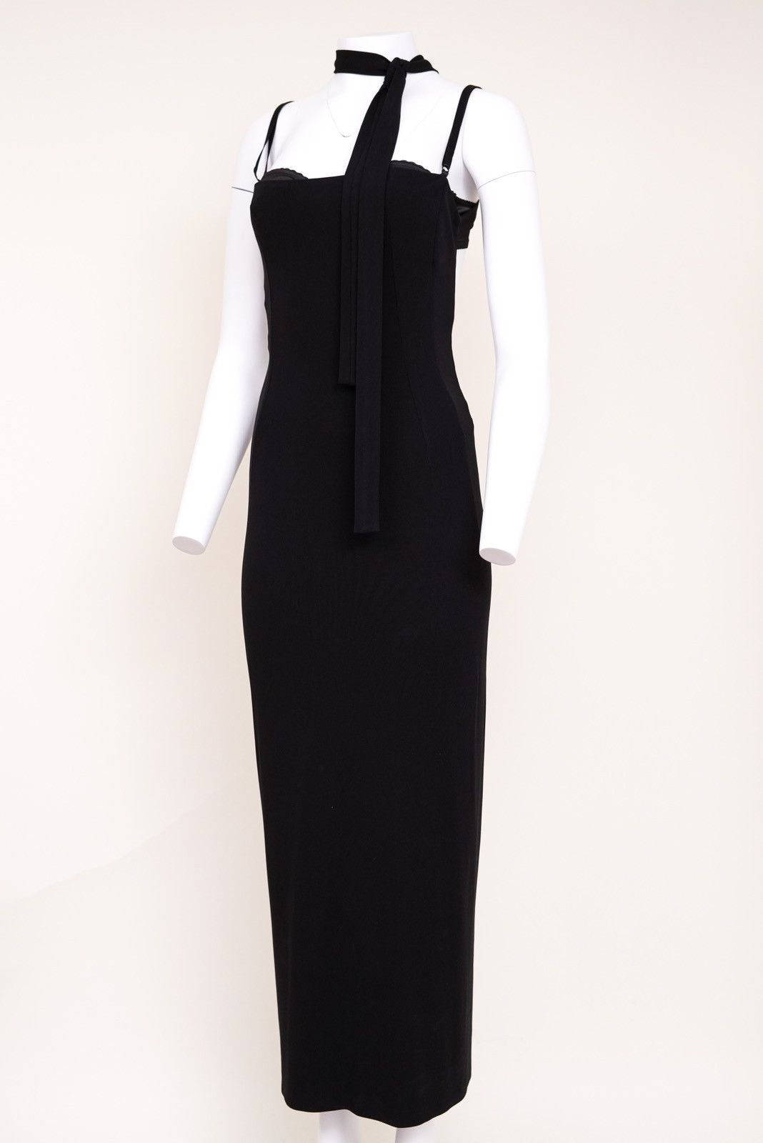 Dolce & Gabbana Dolce & Gabbana S/S 2001 Black Bodycon Strap Runway Dress Size M / US 6-8 / IT 42-44 - 5 Thumbnail