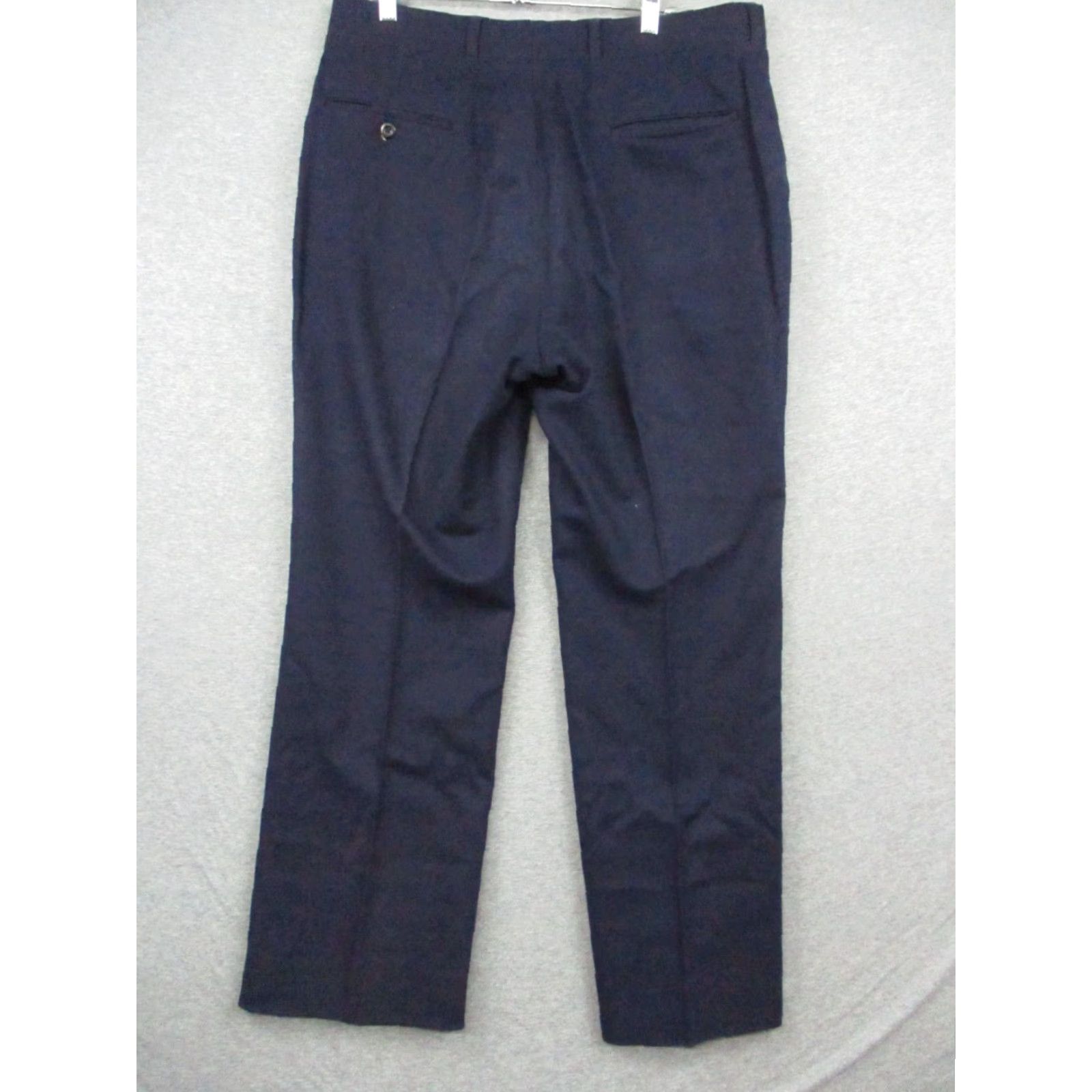 Vintage VINTAGE Corbin Huntington Flannel Pants 34x29 Navy Trousers EUC Mens Straight Wool Front Flat Front Slim Dress Pants Blues 90s Size US 34 / EU 50 - 6 Thumbnail