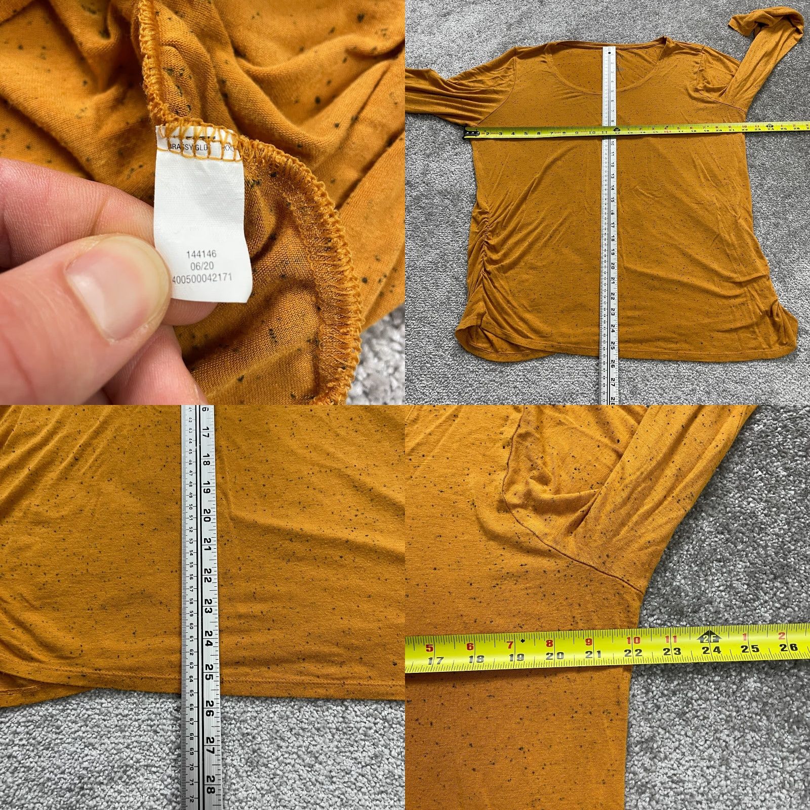 Vintage A Glow Maternity Blouse Women 2XL Mustard Yellow Long Sleeve Casual Stretch Size XXL / US 16-18 / IT 52-54 - 8 Thumbnail