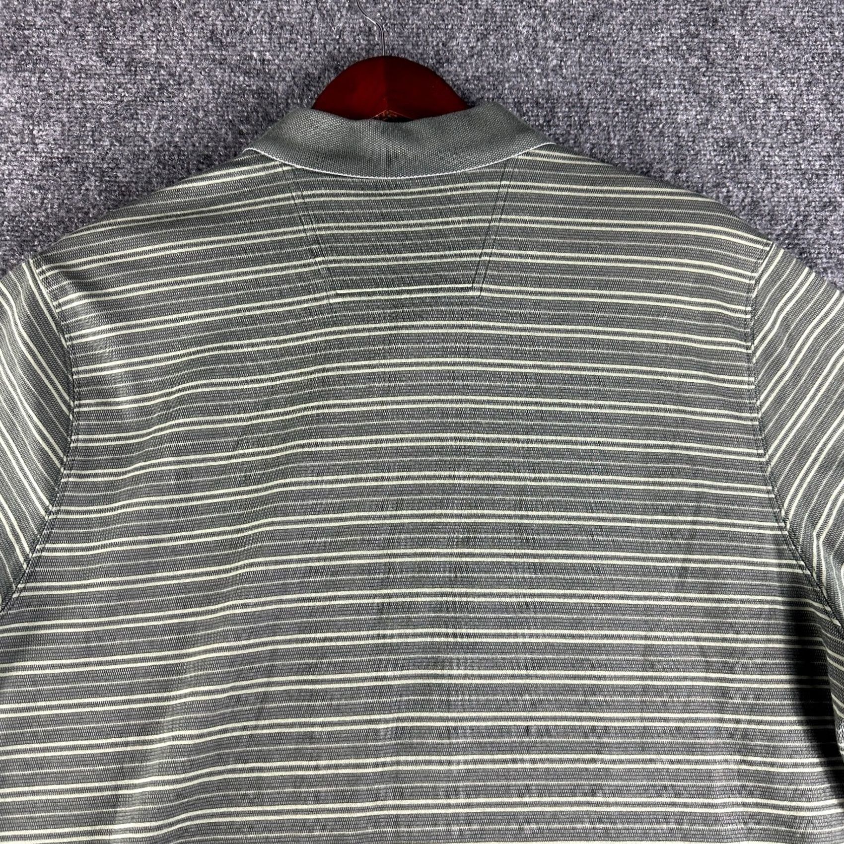 Eddie Bauer VINTAGE Eddie Bauer Polo Shirt Men XL Green Stripe Short Sleeve Button Neck FLAW Size US XL / EU 56 / 4 - 8 Thumbnail
