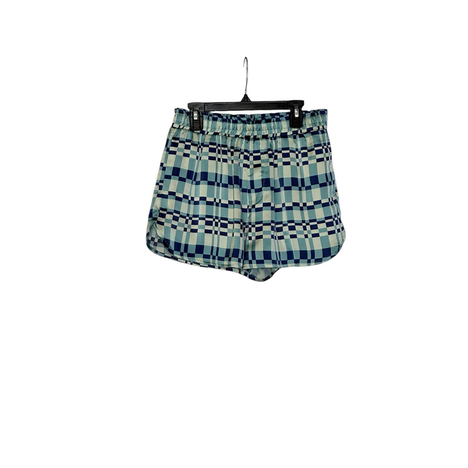 Forever 21 Forever 21 blue satin check print shorts size Medium Size 28" / US 6 / IT 42 - 4 Thumbnail