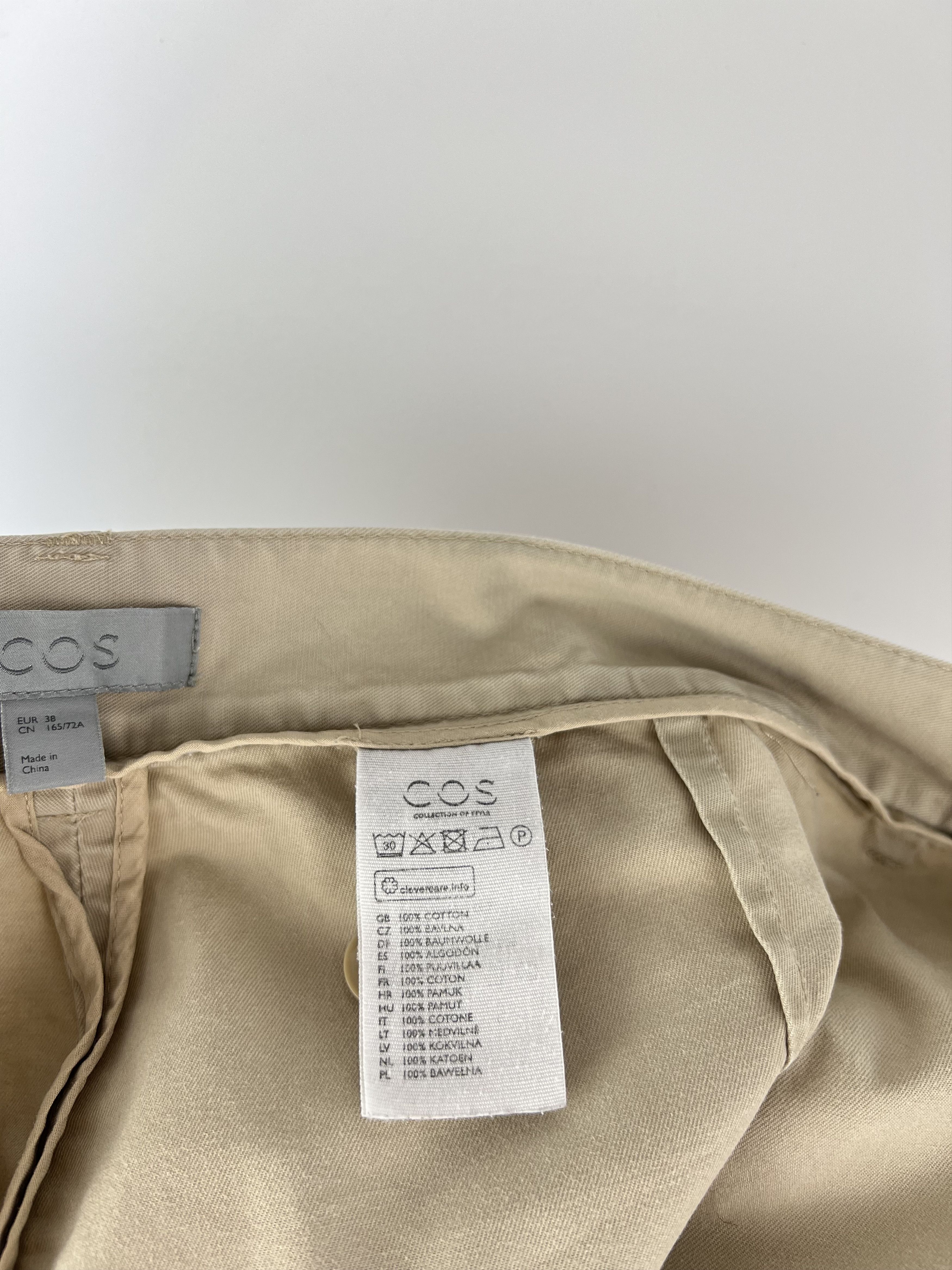 Cos COS Women's Beige Tapered Chino Pants Size EU38 Size 30" / US 8 / IT 44 - 6 Thumbnail