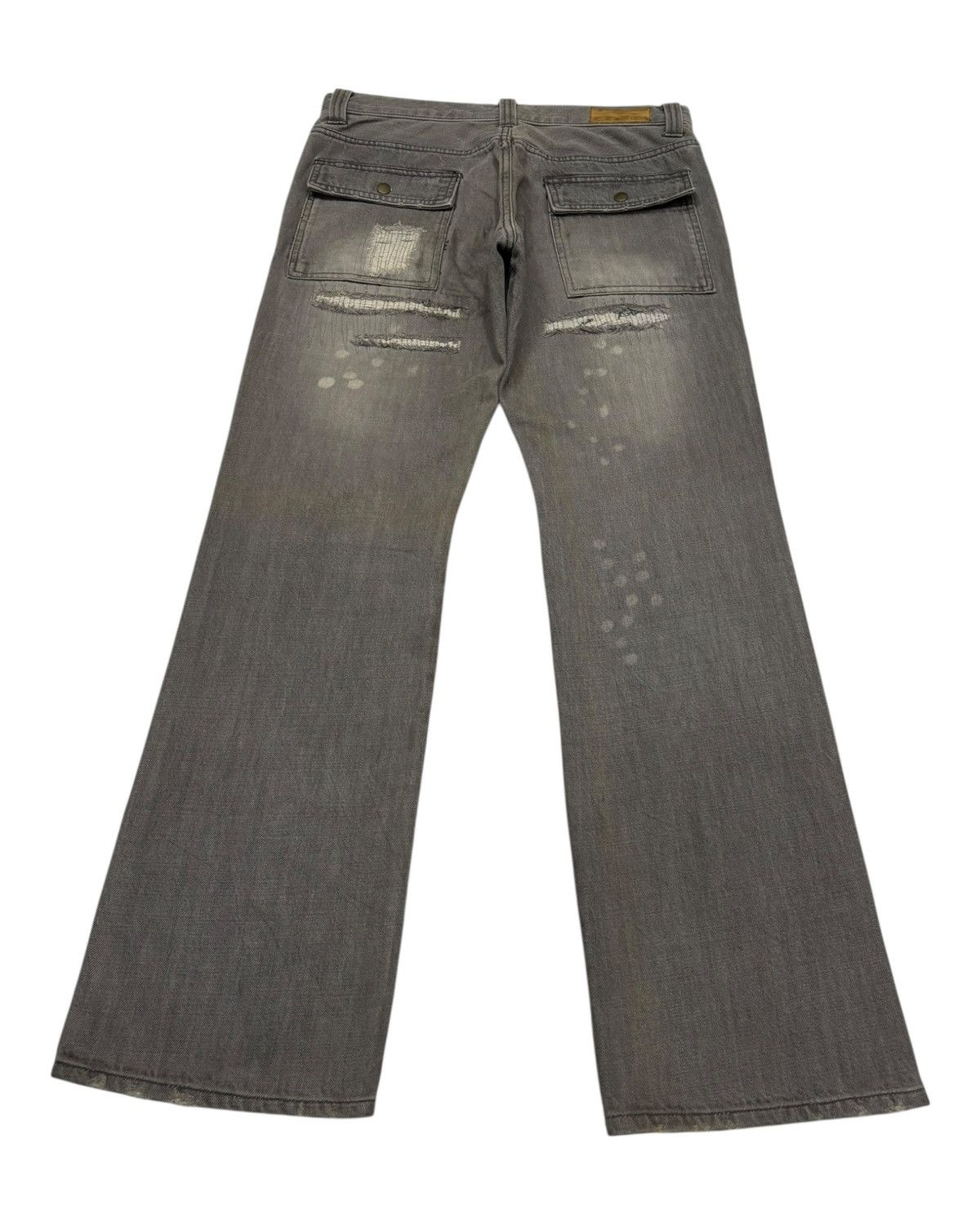 Boycott Rare Japanese Boycott Patchwork Loose Mud Wash Denim Jeans Size US 33 - 2 Thumbnail