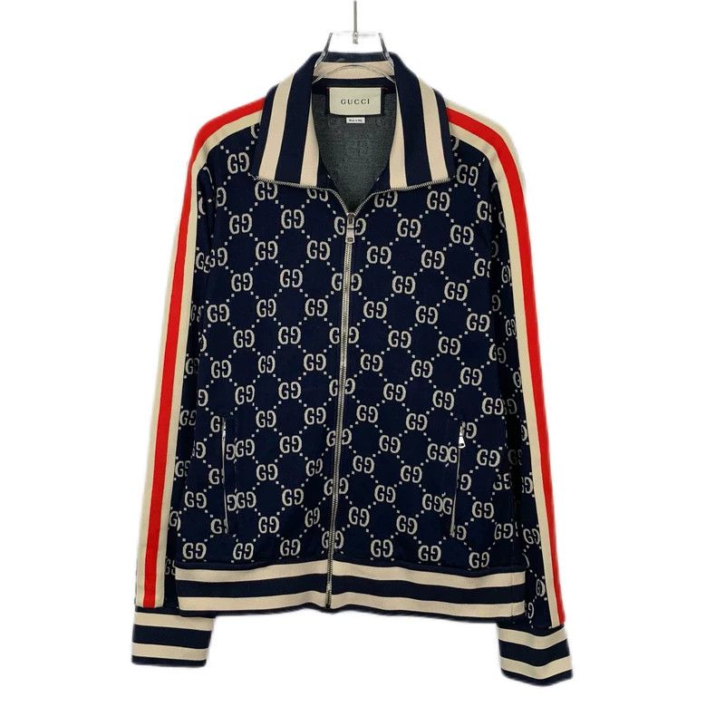 Gucci Gucci Blue logo old flower full print zipper jacket 2502-Ne Size US M / EU 48-50 / 2 - 1 Thumbnail