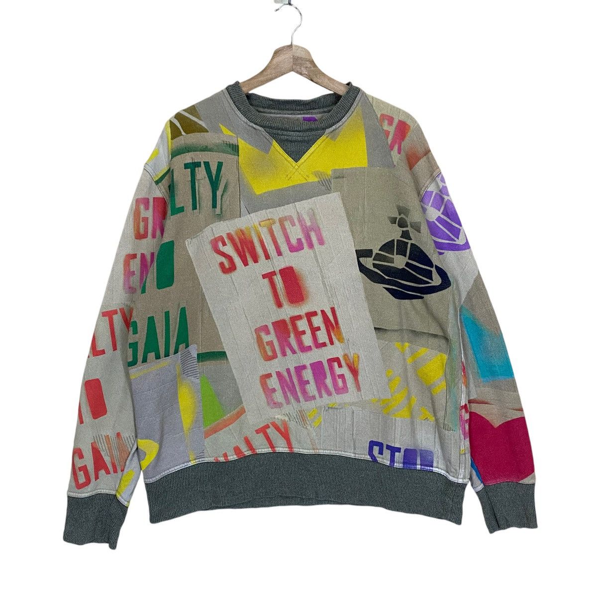 Vivienne Westwood Vivienne Westwood Man Switch To Green Energy Sweatshirt Size US L / EU 52-54 / 3 - 1 Thumbnail