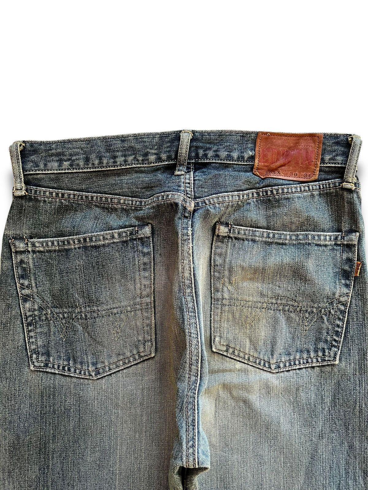 Edwin Vintage Edwin 505X Selvedge Distressed Baggy Jeans Size US 31 - 9 Thumbnail