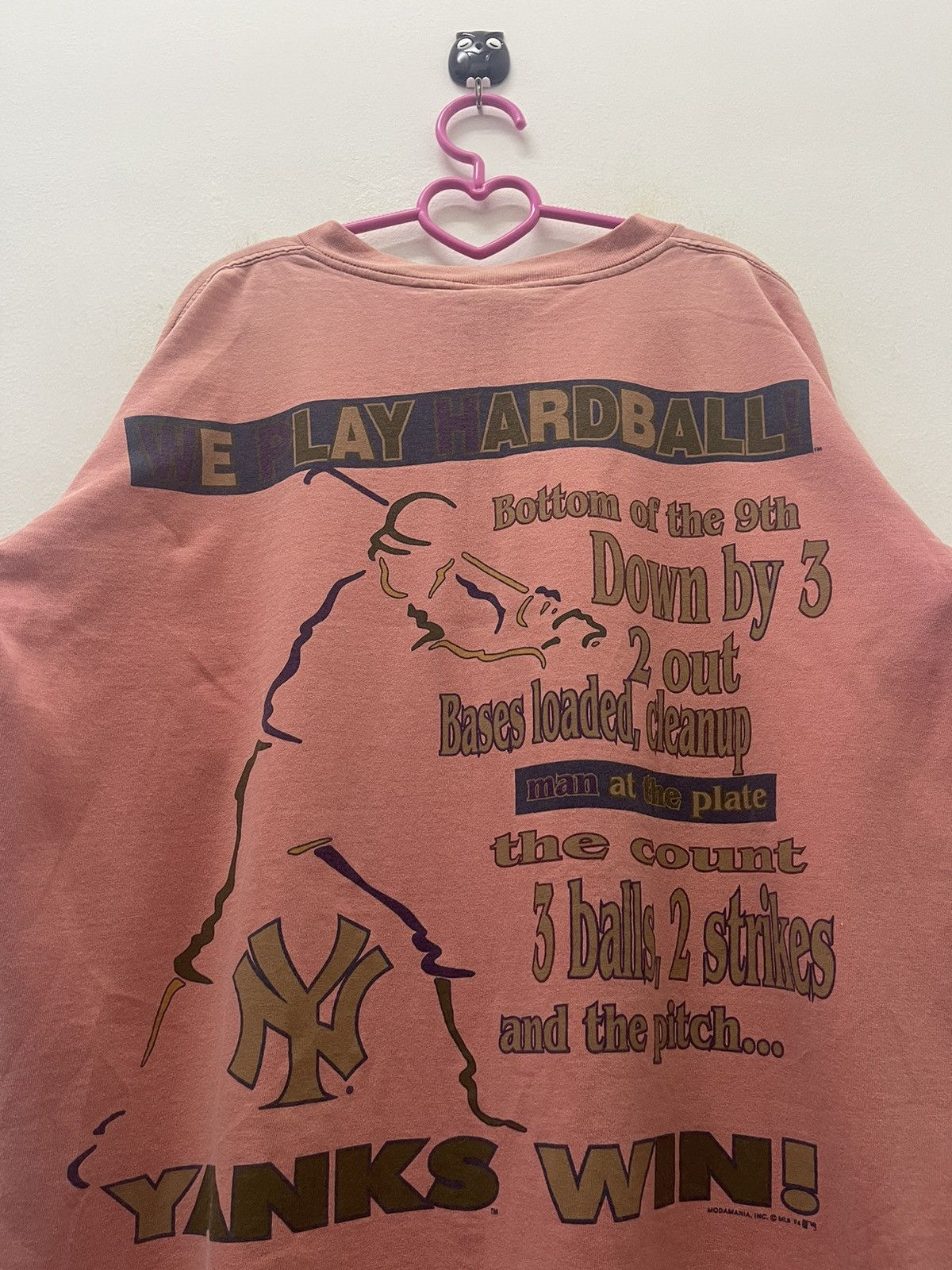 New York Yankees Rare 90s Vintage WE PLAY HARDBALL YANKS WIN By Modamania Inc Size US L / EU 52-54 / 3 - 2 Thumbnail