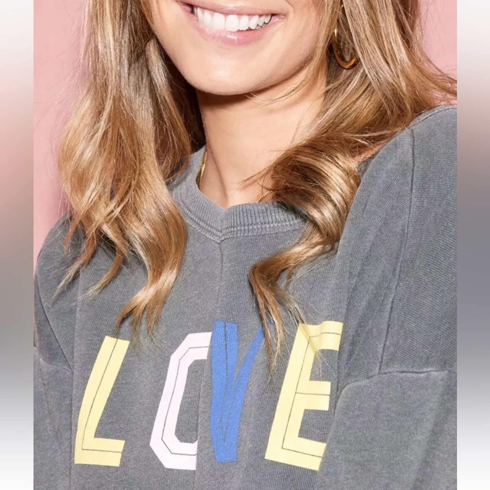 Wildfox Wildfox Flora Love Cropped Sweatshirt, NEW flawed Small Size S / US 4 / IT 40 - 4 Thumbnail